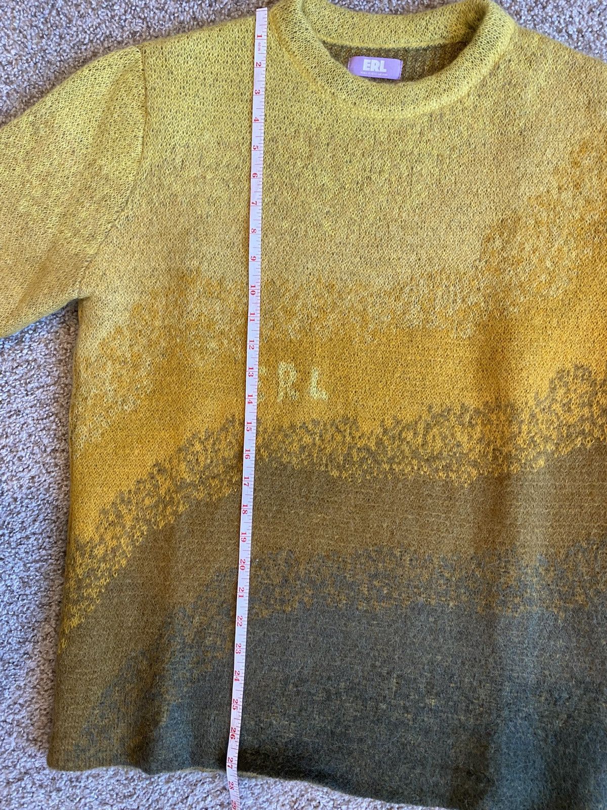 ERL ERL Mohair Alpaca Wool Knit Yellow Size M Size US M / EU 48-50 / 2 - 10 Thumbnail