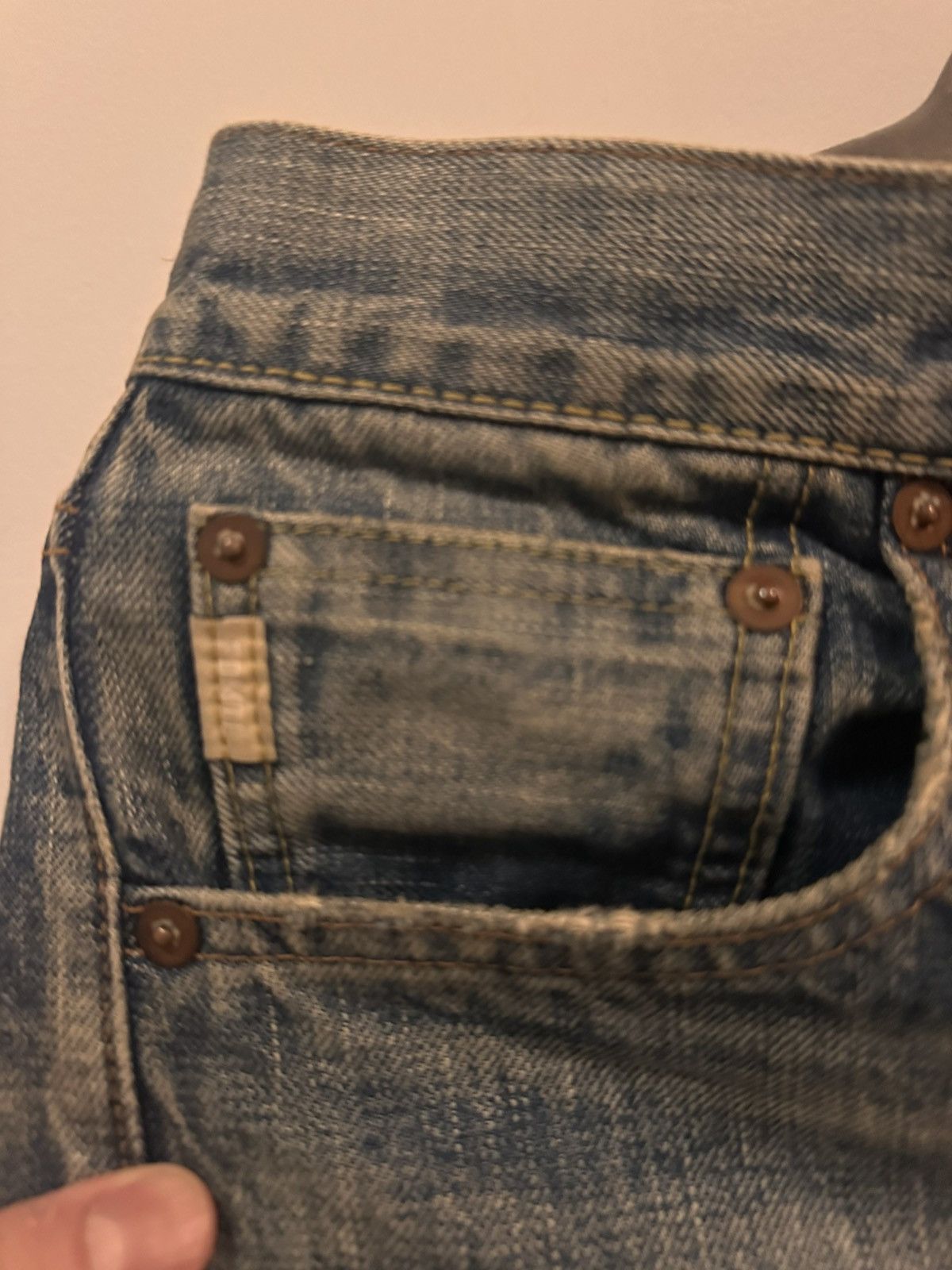 FDMTL JAPANESE BRAND FDMTL CLASSIC FIT PATCHWORK JEANS Size US 30 / EU 46 - 6 Thumbnail