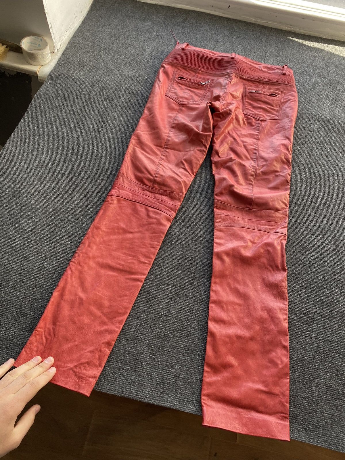 Japanese Brand 🔥Ricano Opium Punk Moto Racing Leather Pants 32 Goth emo Size 32" / US 10 / IT 46 - 5 Thumbnail