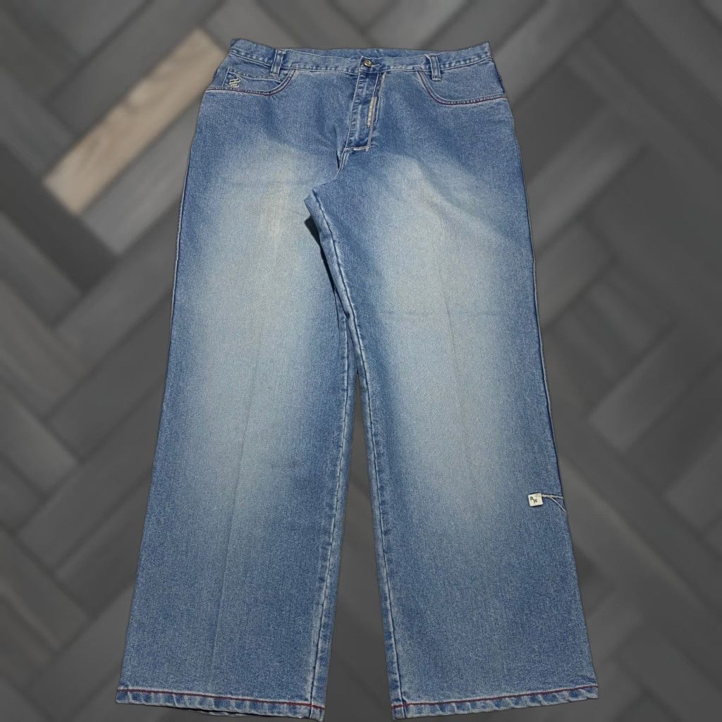 Rocawear Rocawear Jeans Mens Size 40x34 Blue Denim Embroidered Logo Baggy Wide-Leg 90s Retro Logo Size US 40 / EU 56 - 1 Thumbnail