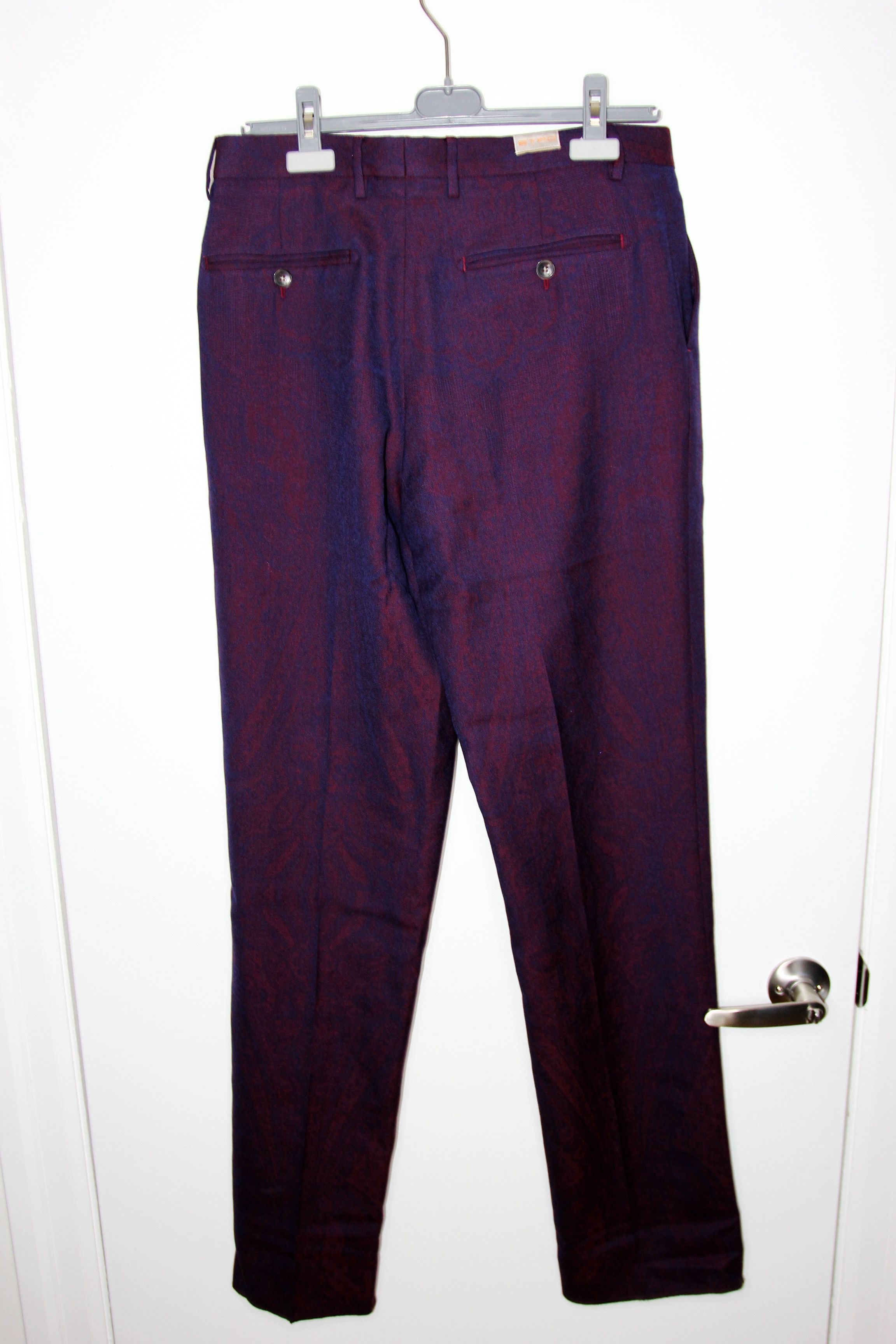 Etro BNWT AW25 ETRO PURPLE PAISLEY PANTS 48 Size US 32 / EU 48 - 3 Thumbnail