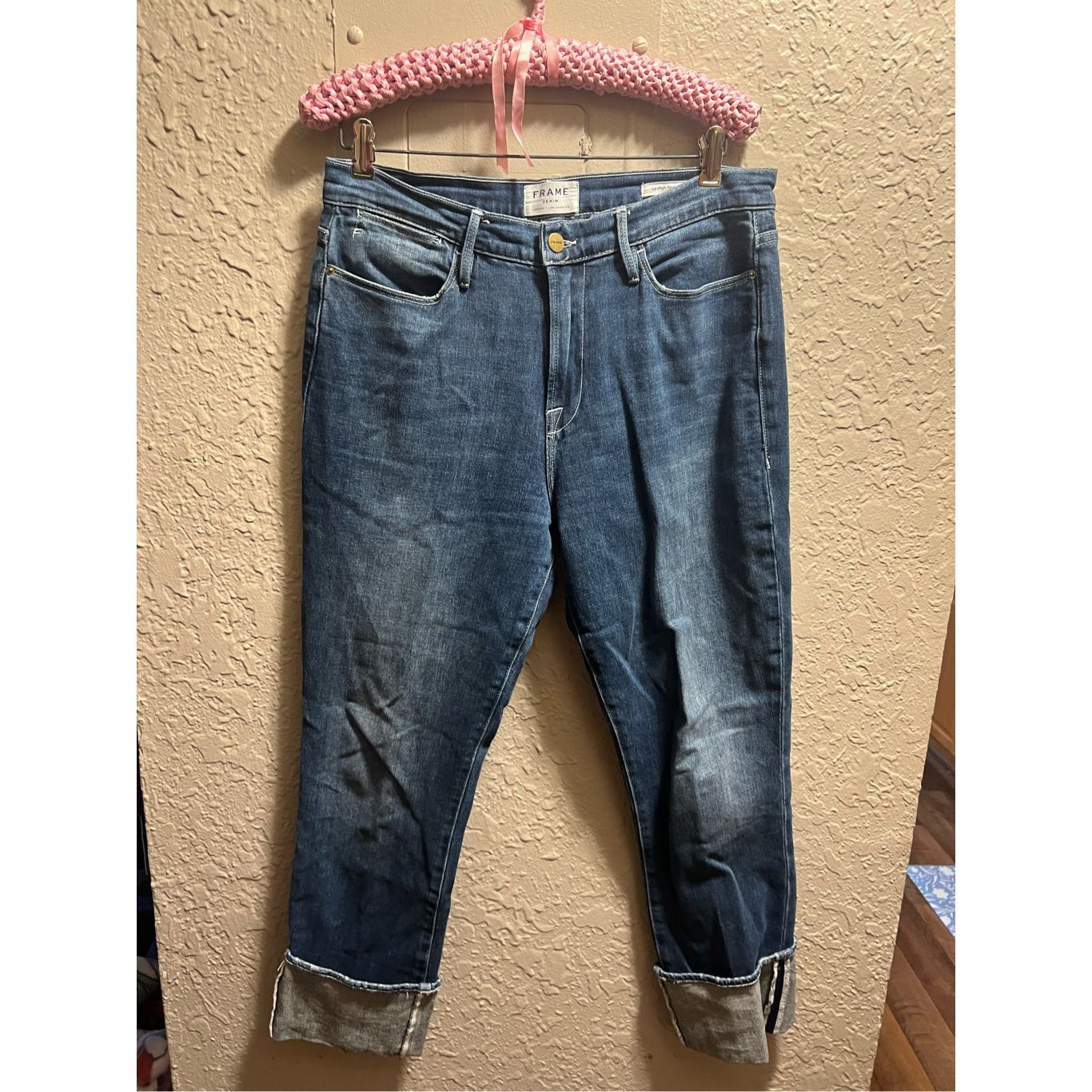 Frame Frame Le High Straight Blue Jeans Woman’s Size 31 Size 31" - 3 Thumbnail
