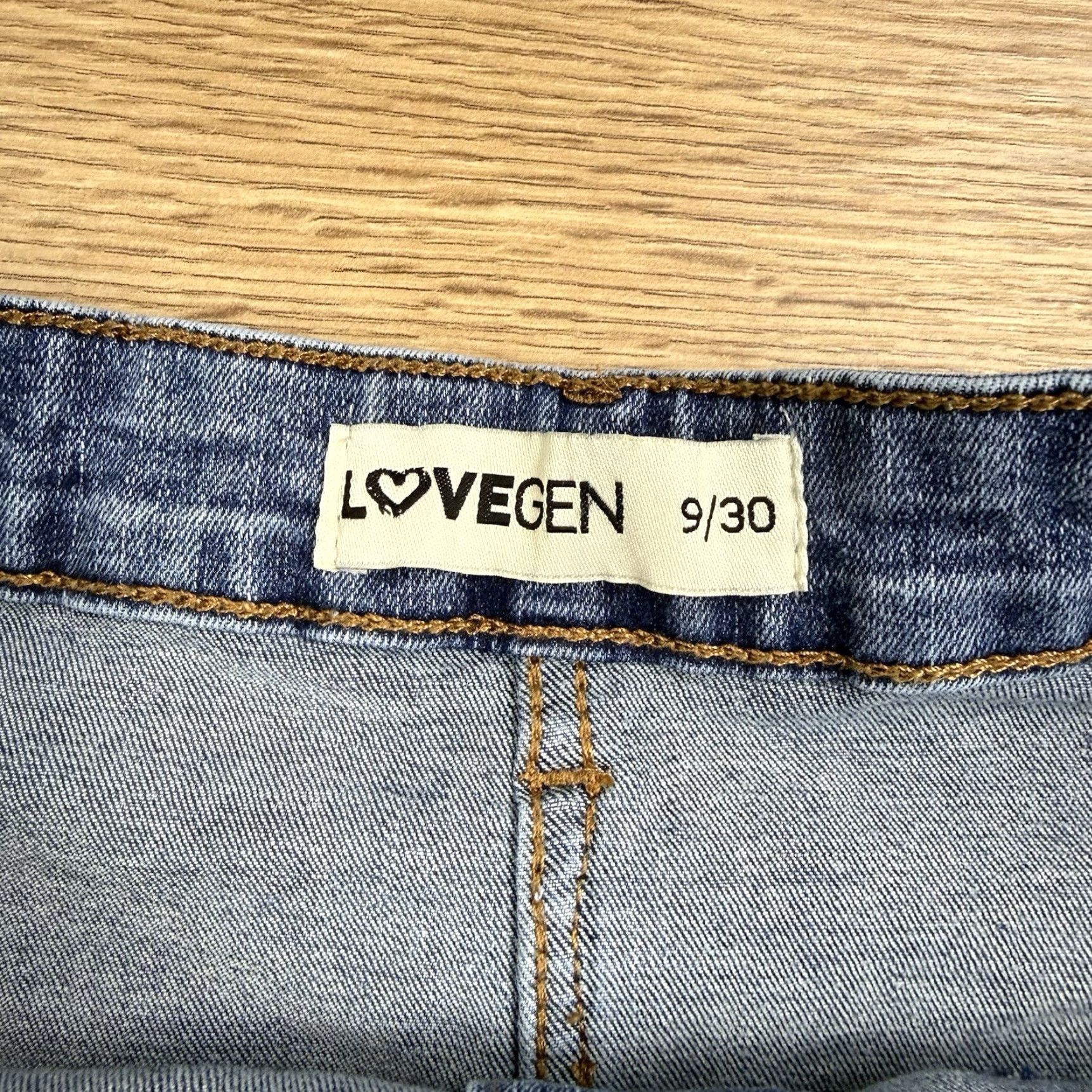 Vintage Love Gen Denim Midi Skirt Size 9/30 A-Line High Waist Patch Pocket Blue Womens Midi Denim Skirt 9 Girls? Size 30" / US 8 / IT 44 - 2 Thumbnail