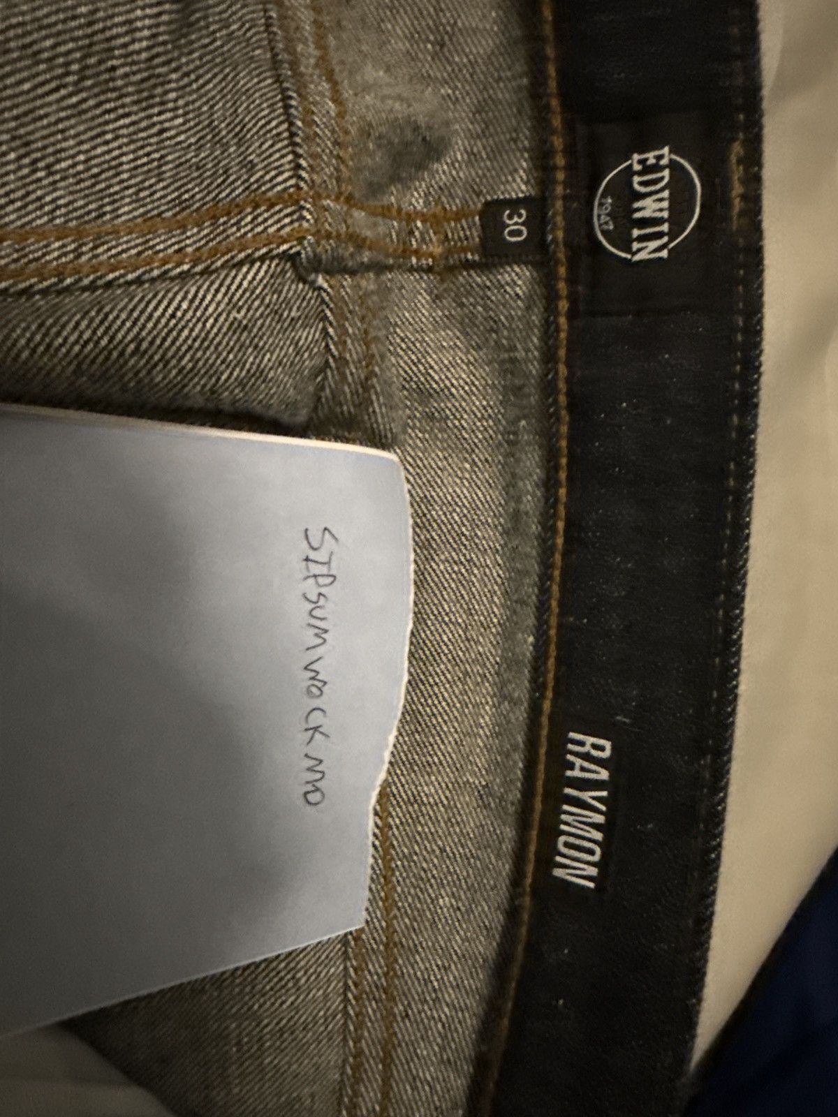 Edwin Edwin Raymon Slim Straight Made In Japan Raw Denim Size US 30 / EU 46 - 2 Thumbnail