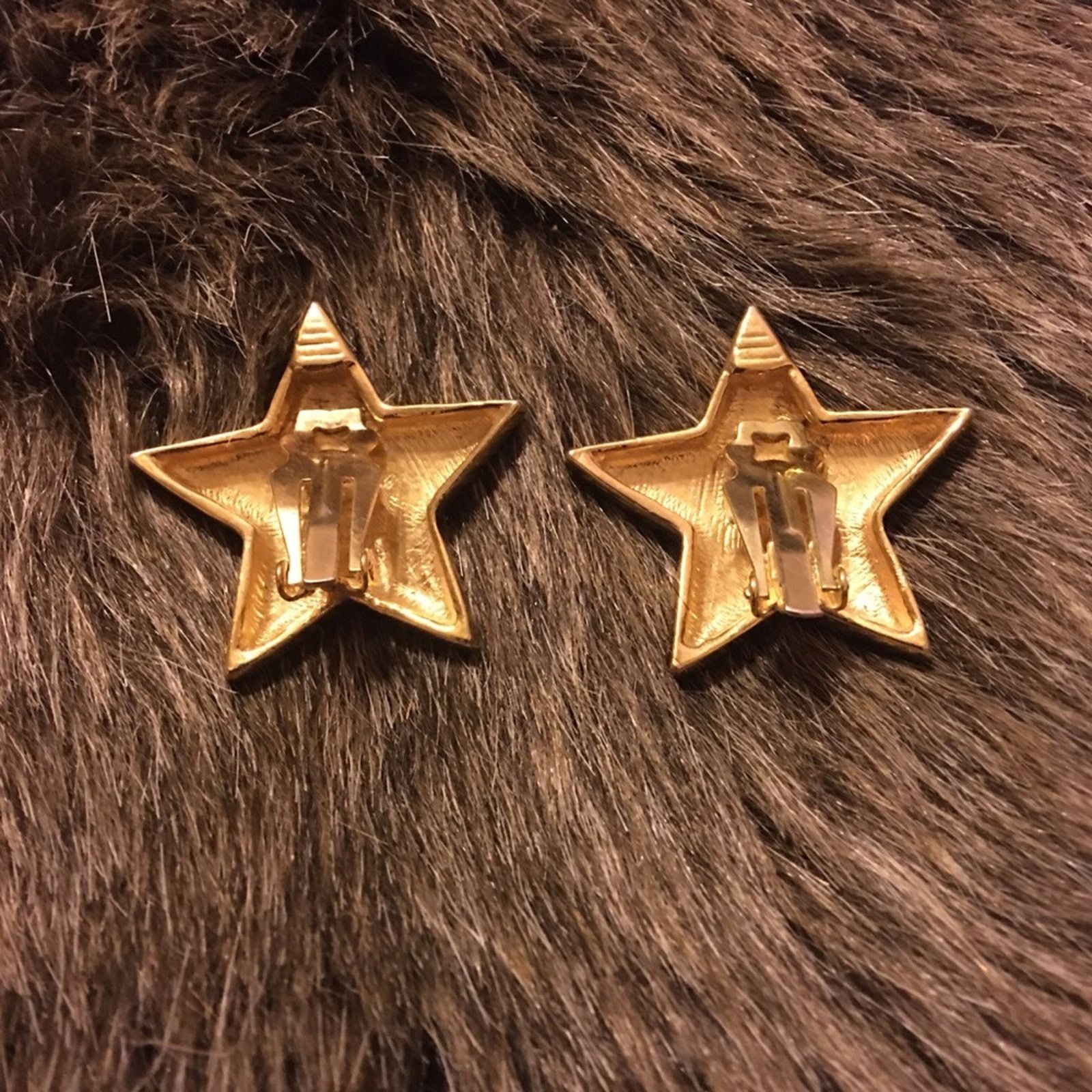 Vintage Vintage Park Lane gold tone superstar clip earrings Size ONE SIZE - 2 Thumbnail