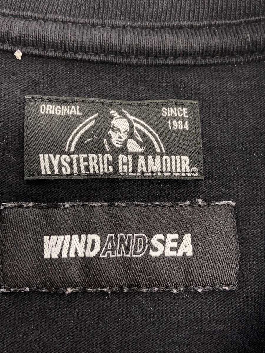 Hysteric Glamour Hysteric Glm x Wind & Sea Double Name Plain Ctn Tee Black Size US L / EU 52-54 / 3 - 3 Thumbnail