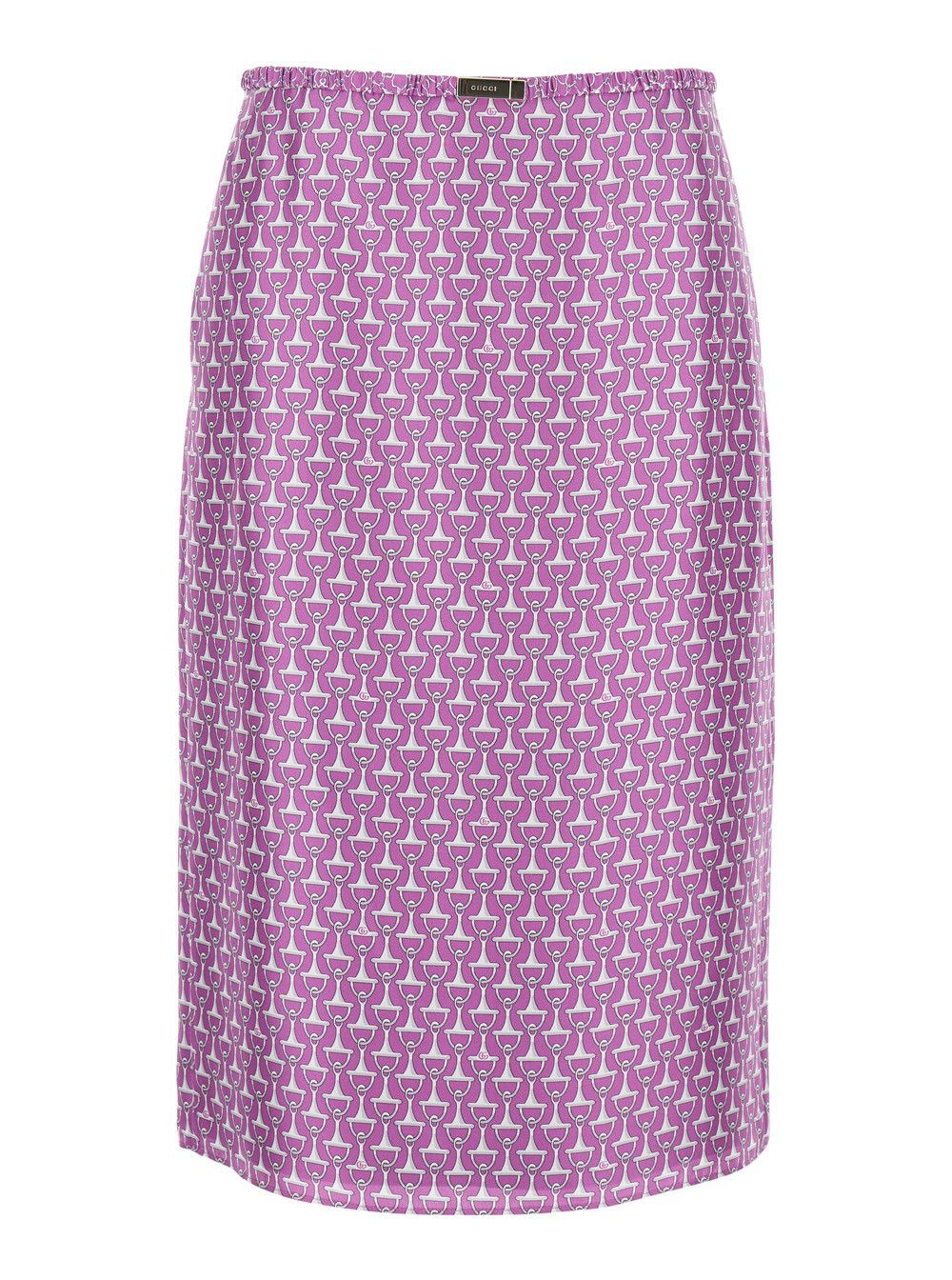 Gucci Purple Skirt with Front Logo Patch and All-Over Print for Women Size 28" / US 6 / IT 42 - 1 Thumbnail