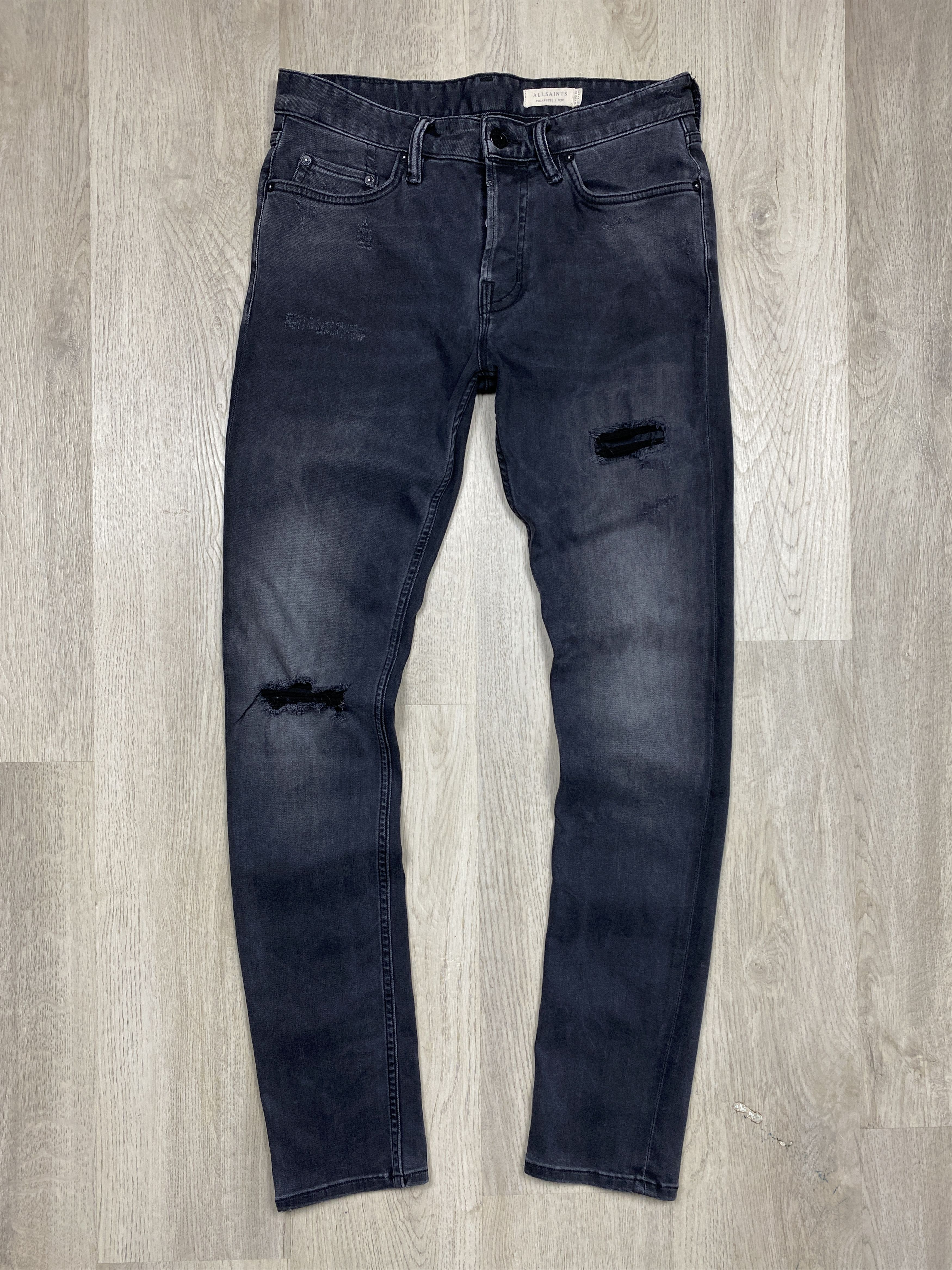 Allsaints Allsaints Damaged Cigarette Mens Denim Pants Jeans Size US 30 / EU 46 - 1 Thumbnail