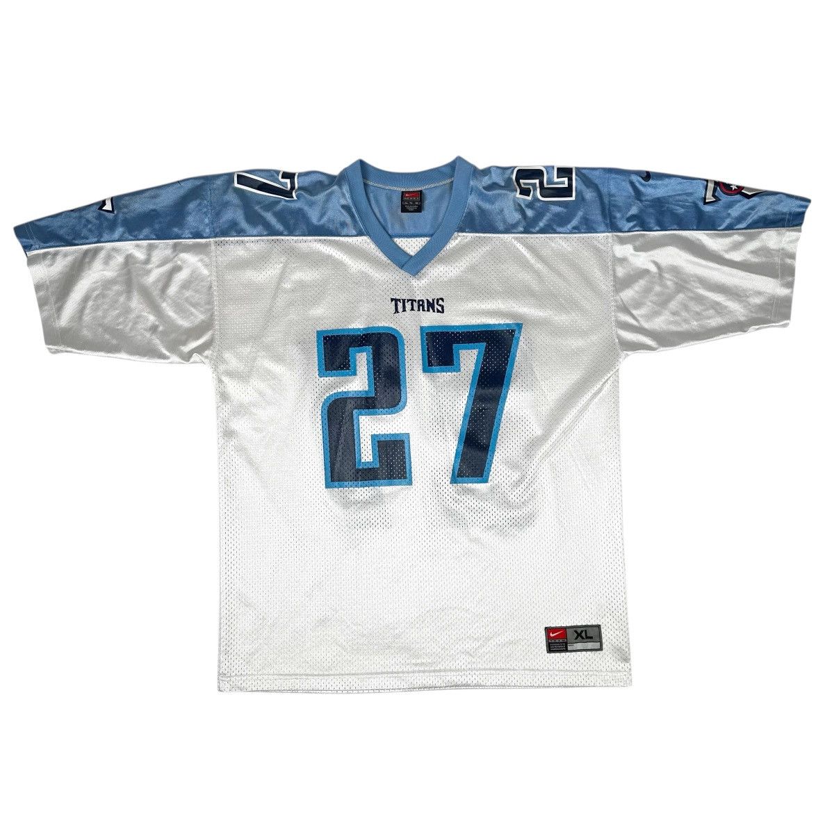 Nike VTG Nike Team Eddie George Tennessee Titans #27 Jersey NFL Size US XL / EU 56 / 4 - 5 Thumbnail