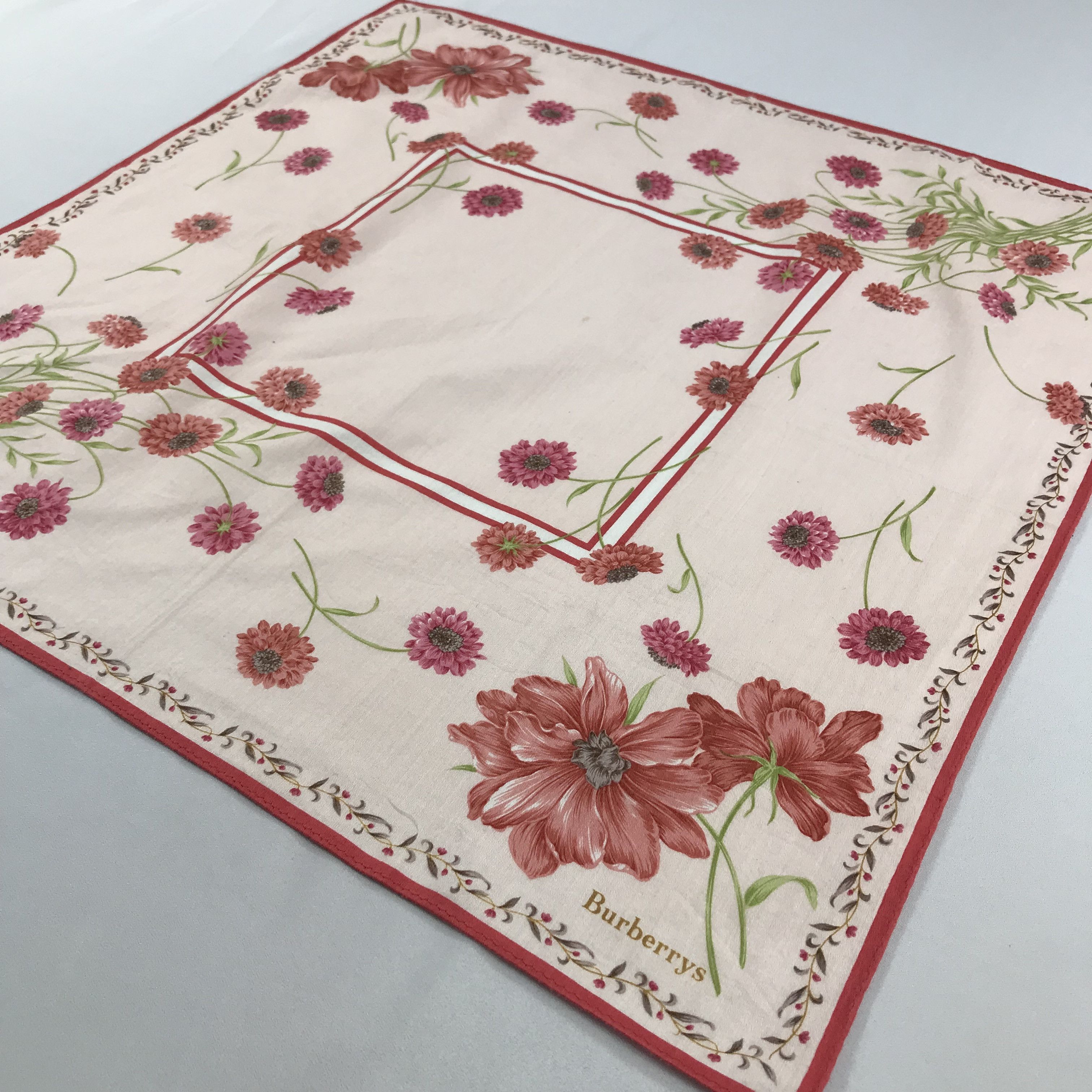 Burberry × Vintage Burberry Bandana / Handkerchief / Neckerchief - S2132 Size ONE SIZE - 2 Thumbnail