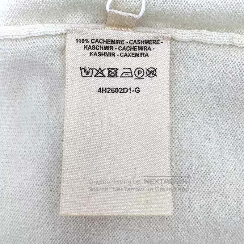 Hermes Hermes Beige Jacquard Cashmere Crewneck Long Sleeve Knit Size XS / US 0-2 / IT 36-38 - 9 Thumbnail