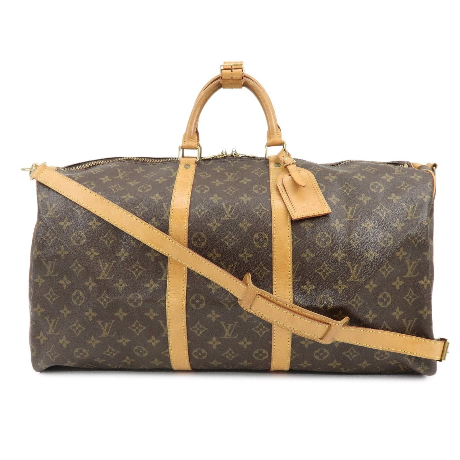 Louis Vuitton Monogram Keepall Bandouliere 55 Duffle Bag