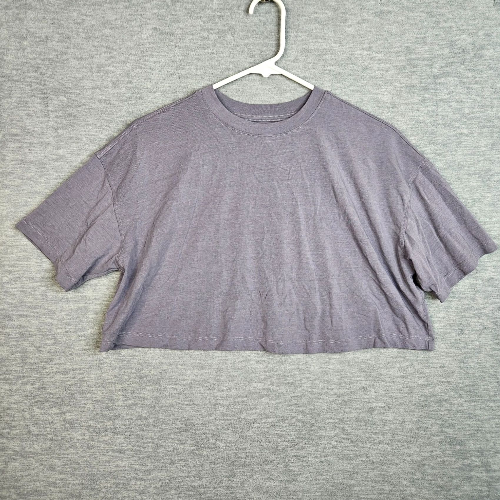 Vintage Flx Women's Dark Gray Cropped Short Sleeve Tee Size Small Size 28" / US 6 / IT 42 - 2 Thumbnail