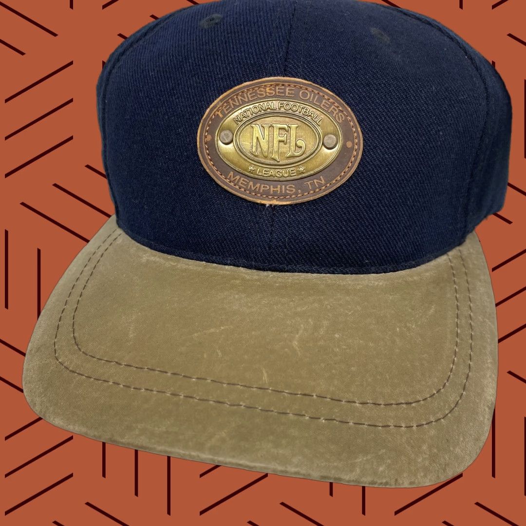 American Needle NFL Tennessee Oilers Hat Cap Blue Brown Strapback American Needle NWT Cap Baseball Men Adjustable Size ONE SIZE - 1 Thumbnail