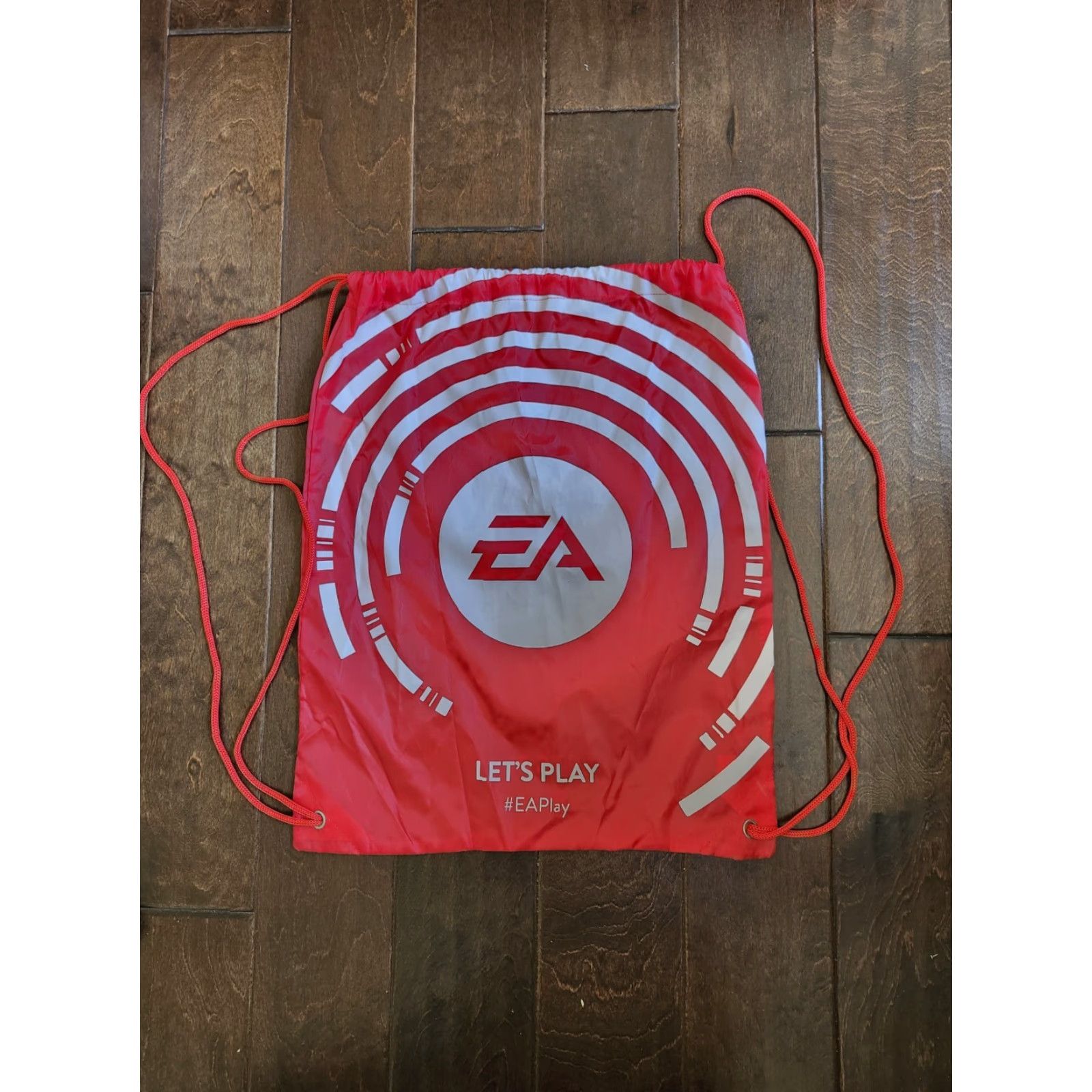 Vintage EA Sports Let's Play Red Drawstring Backpack Bag Size ONE SIZE - 2 Thumbnail