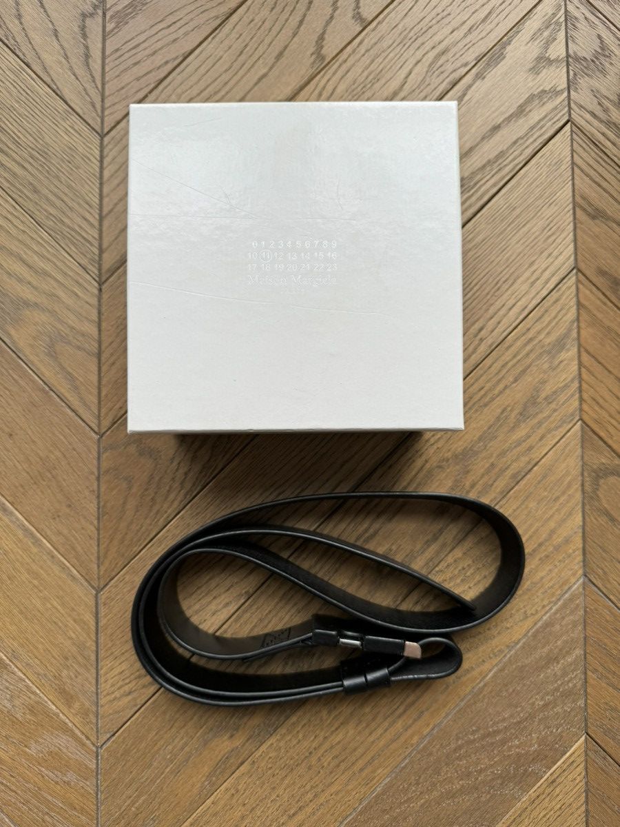 Maison Margiela [OS] Push Release Buckle Belt in Black Leather Size ONE SIZE - 2 Thumbnail