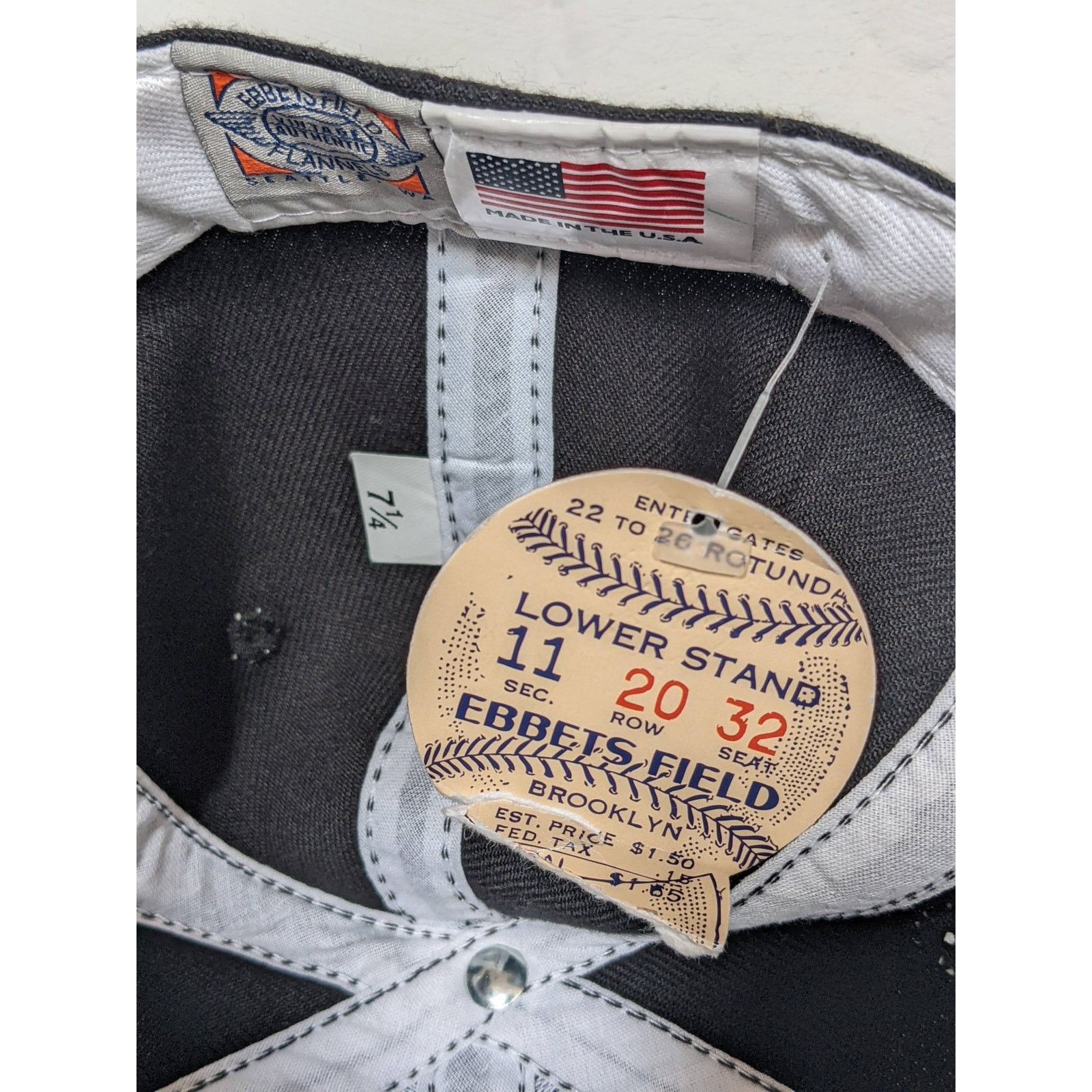 Ebbets Field Flannels × MLB Lethbridge Black Diamonds 1996 1998 cap 7 1/4 Calgary MiLB Size ONE SIZE - 5 Thumbnail