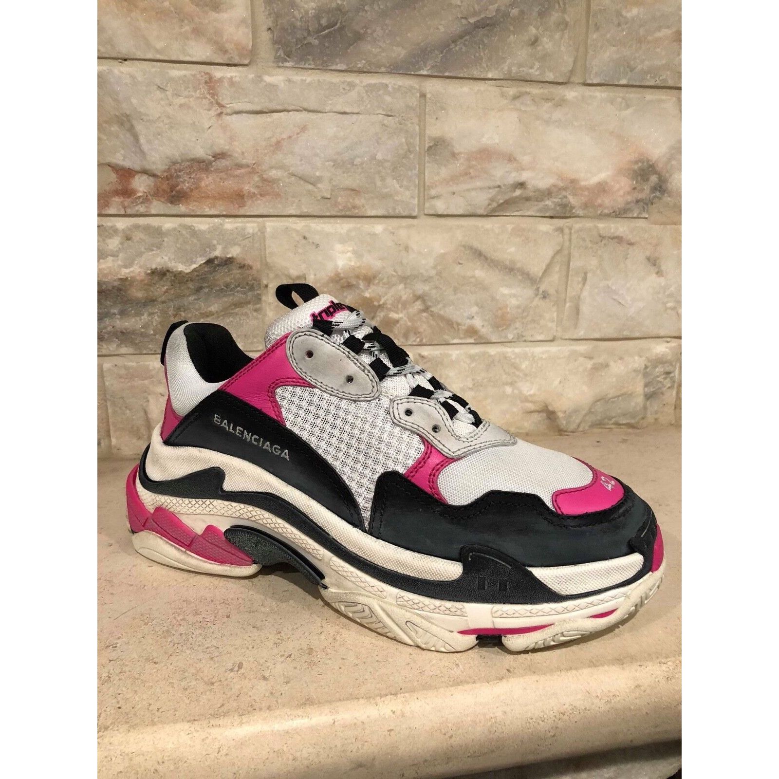 Balenciaga Triple S Sneaker Womens Leather Speed Flat Trainers 42 Size US 12 / IT 42 - 5 Thumbnail