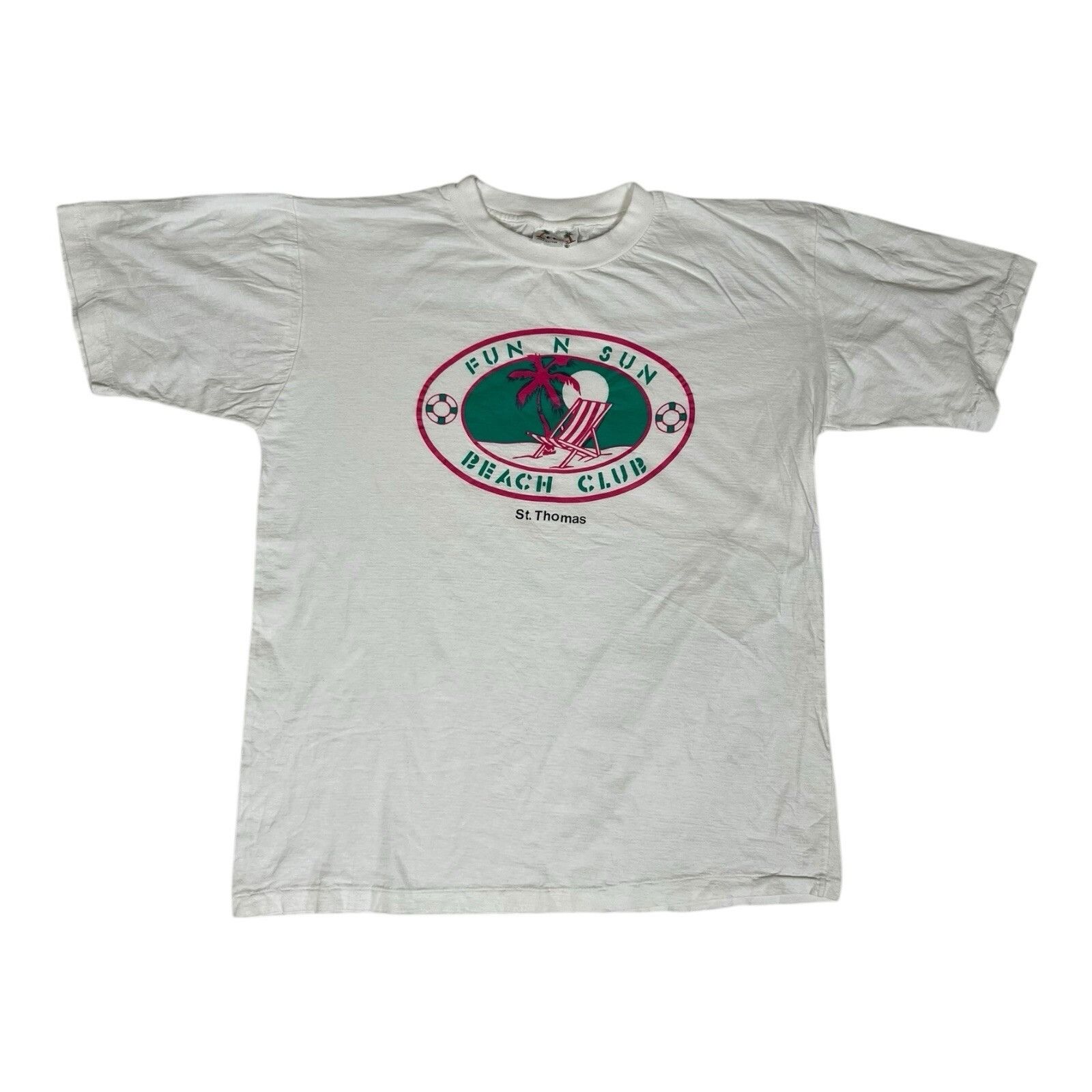 Vintage Vintage St Thomas T-Shirt Fun N Sun Beach Club Size XL Singl Size US XL / EU 56 / 4 - 1 Thumbnail