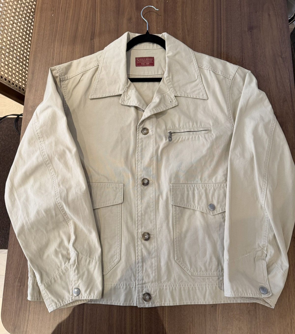 Sisley Vintage Sisley Brand Beige Utility Jacket Size US L / EU 52-54 / 3 - 1 Thumbnail