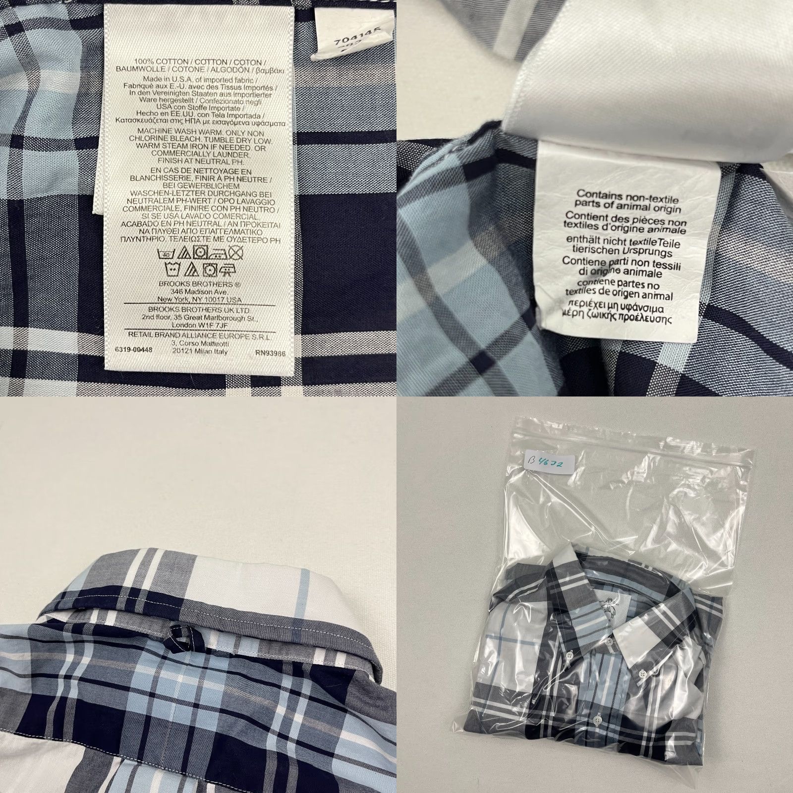 Brooks Brothers Brooks Brothers x Thom Browne Black Fleece Shirt Mens Size BB4 Plaid Button-Down Size US L / EU 52-54 / 3 - 8 Thumbnail