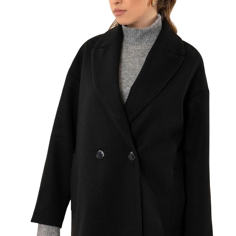 Vintage Union Made USA J&H Fashions Double Breasted Wool Pea Coat 14 Size L / US 10 / IT 46 - 2 Thumbnail
