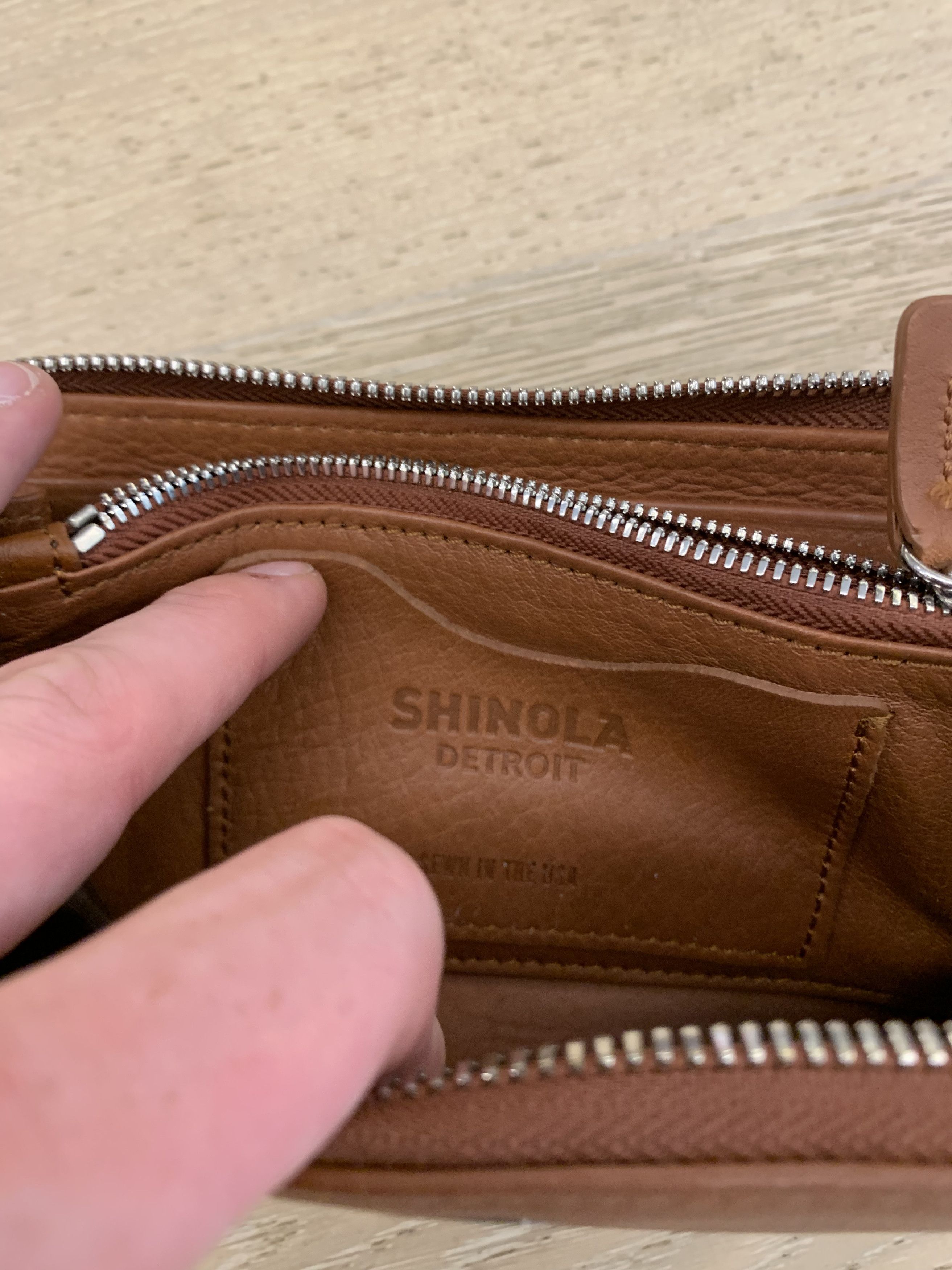 Shinola Shinola light brown wallet Detroit zip Size ONE SIZE - 2 Thumbnail