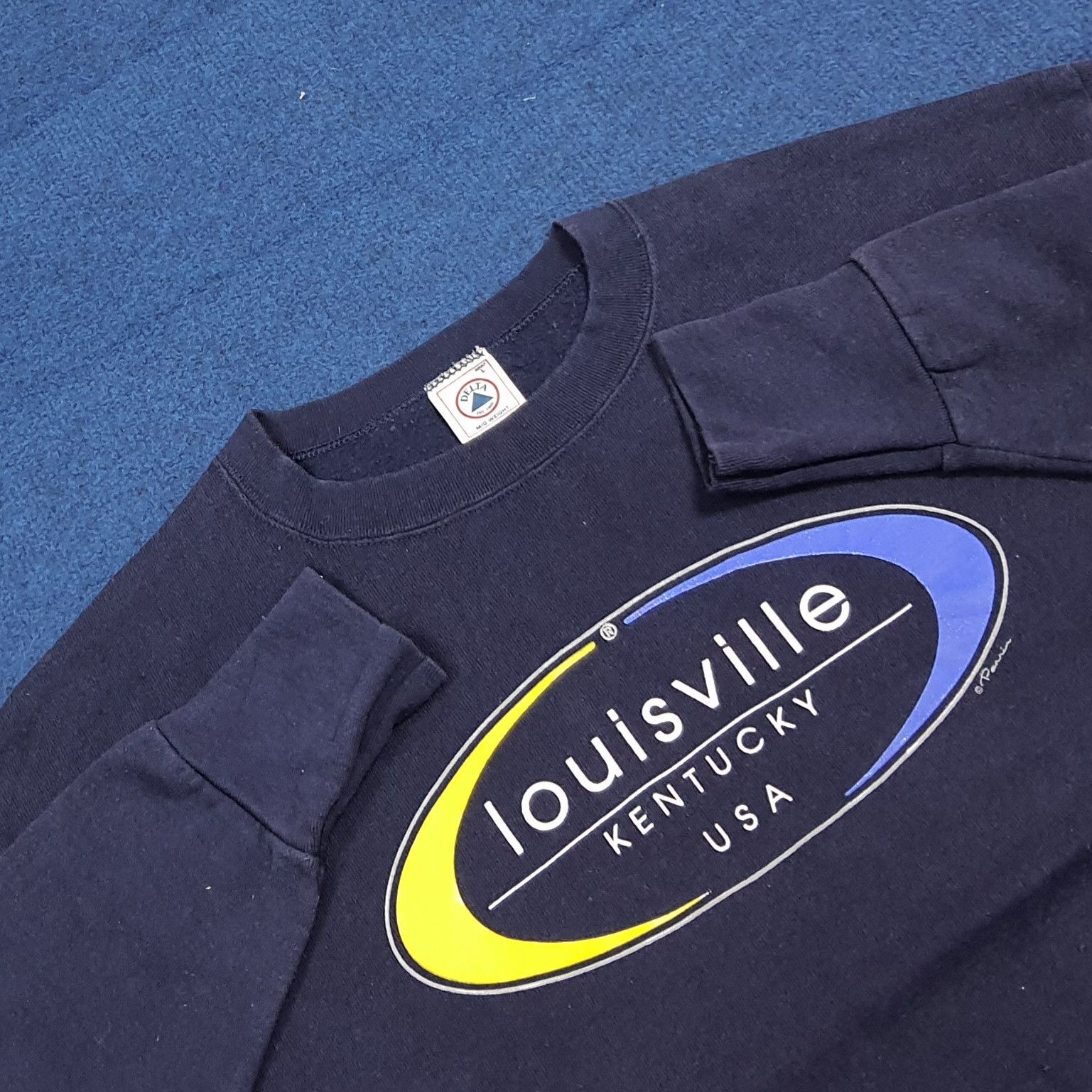 Delta Vintage 90s Louisville Kentucky Sweatshirt Retro USA C286N5 Size US L / EU 52-54 / 3 - 4 Thumbnail