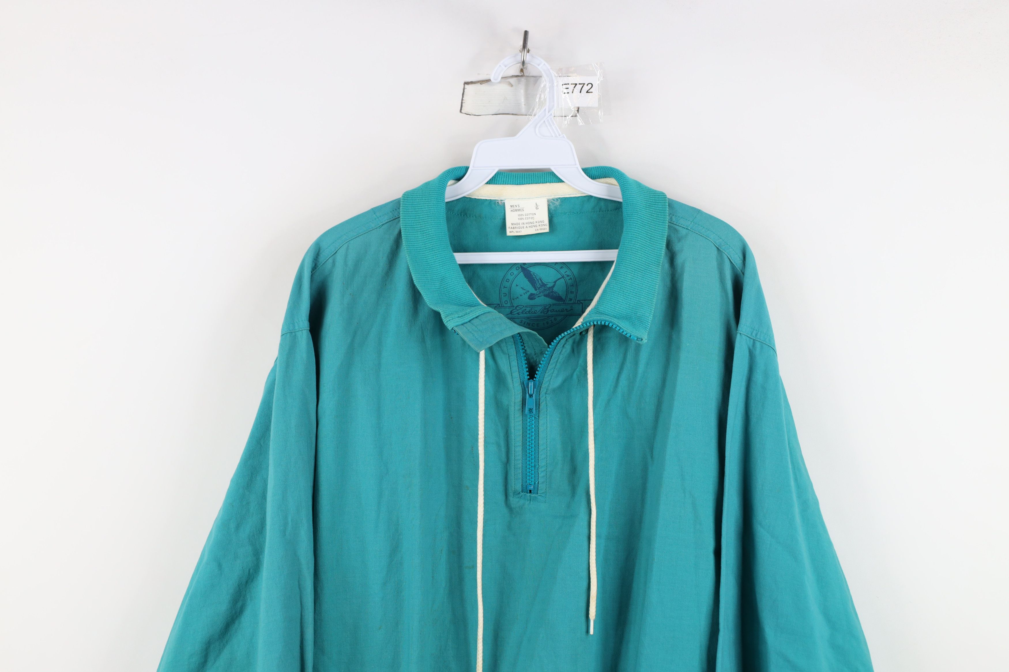 Eddie Bauer Vintage 90s Eddie Bauer Half Zip Pullover Jacket Teal Size US L / EU 52-54 / 3 - 2 Thumbnail