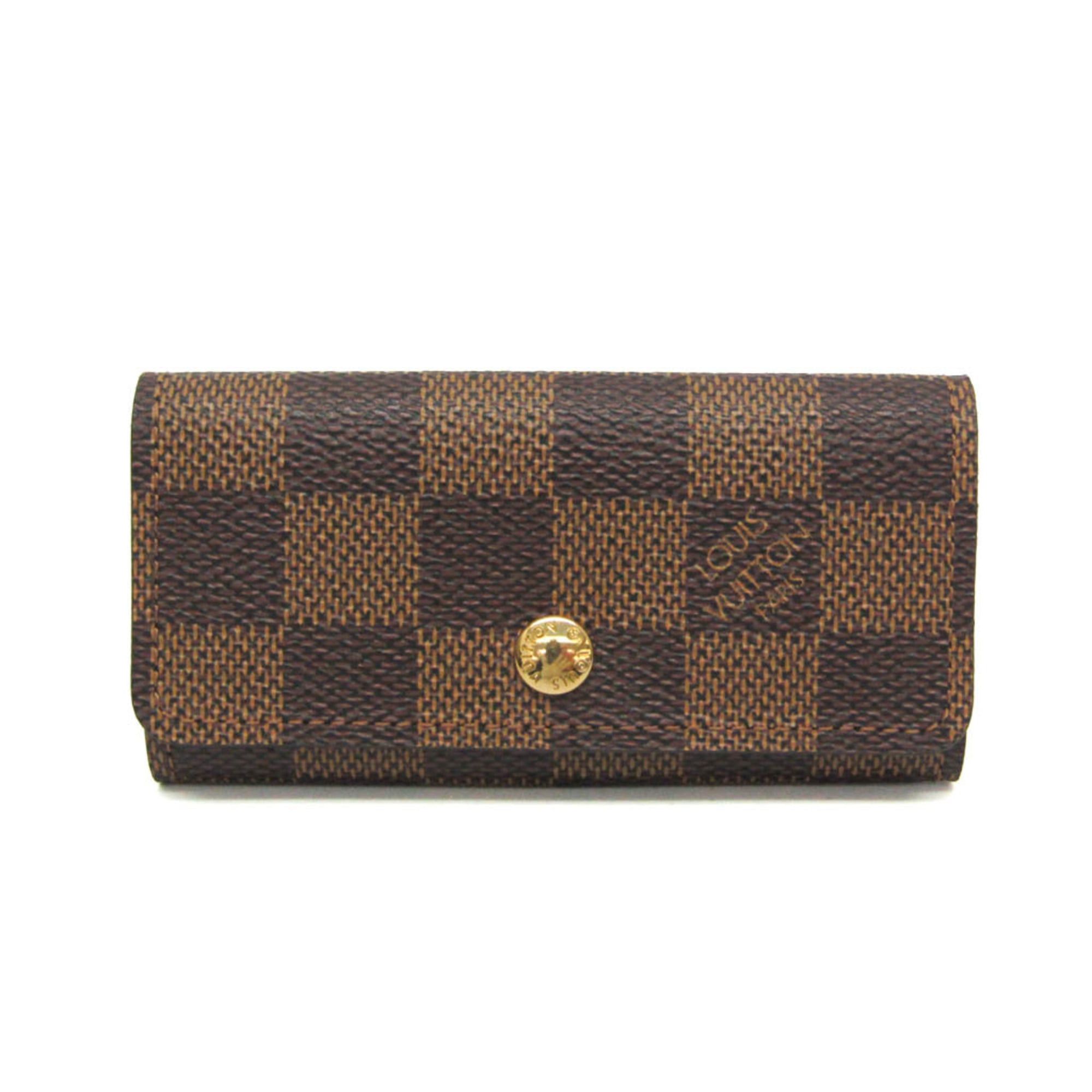 Louis Vuitton Louis Vuitton Damier 4 Key Holder N62631 Men,Women Damier Canvas Key Case Brown Size ONE SIZE - 1 Thumbnail