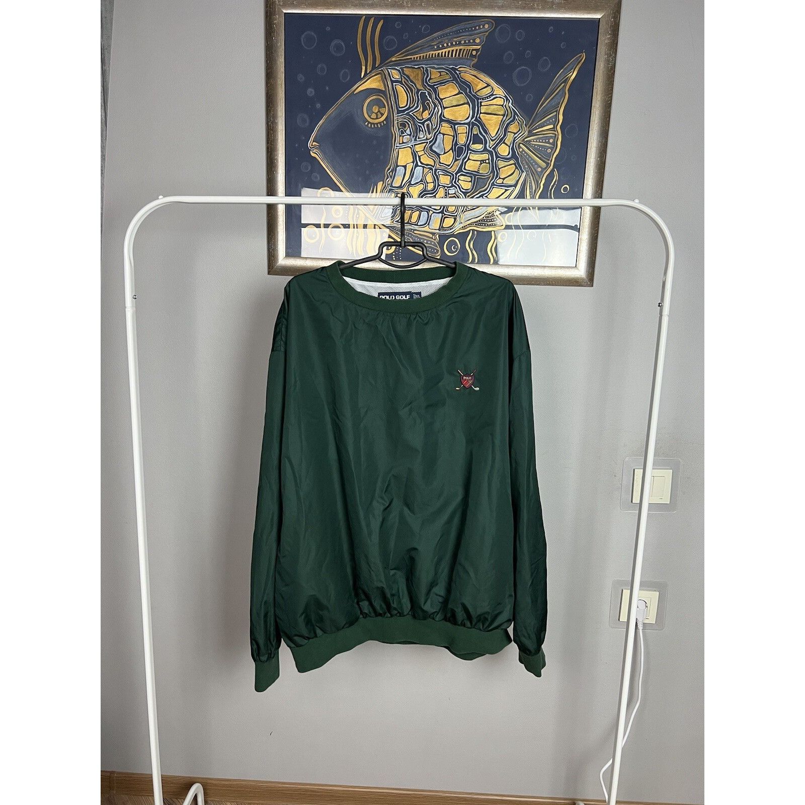 Ralph Lauren Polo Golf Ralph Lauren VTG Nylon Men`s Green Crewneck Oversi Size US XL / EU 56 / 4 - 2 Thumbnail