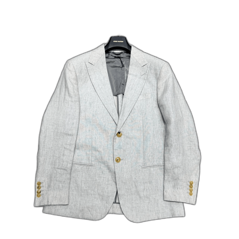 Emporio Armani Giorgio Armani Gray Linen Suit Jacket-yf Size US L / EU 52-54 / 3 - 1 Thumbnail