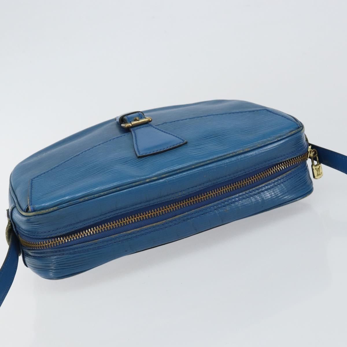 LOUIS VUITTON Epi June Feuille Shoulder Bag Blue M52155