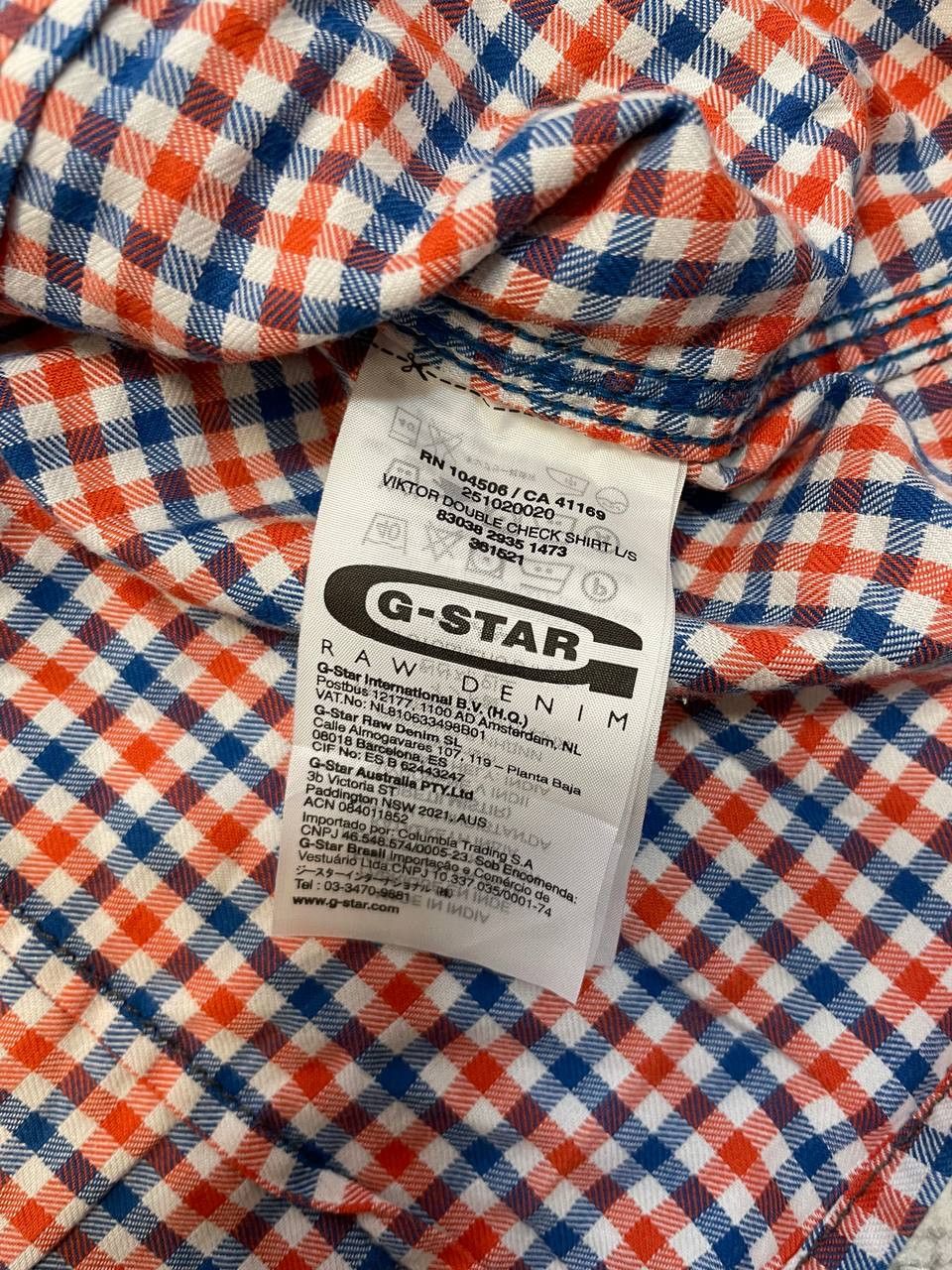 G-Star G-Star Raw Classic Checked Long Sleeve Shirt Size L Size US L / EU 52-54 / 3 - 14 Thumbnail
