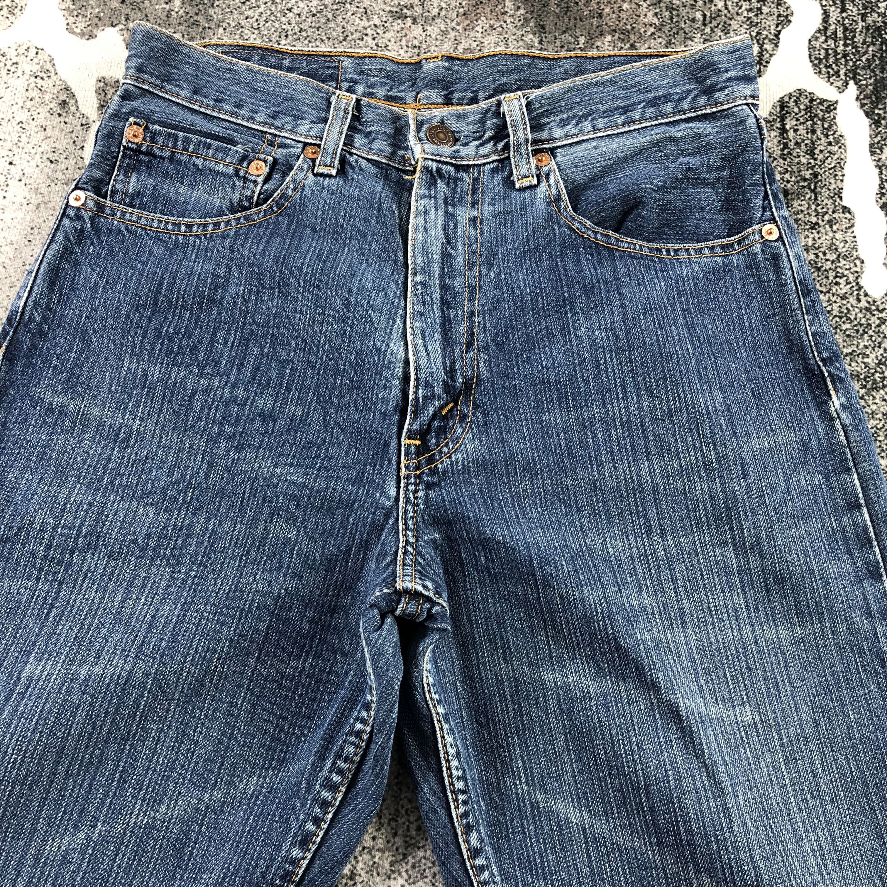 Levi's Vintage Levis 512 Jeans Blue Wash Denim KJ1238 Size US 29 - 3 Thumbnail