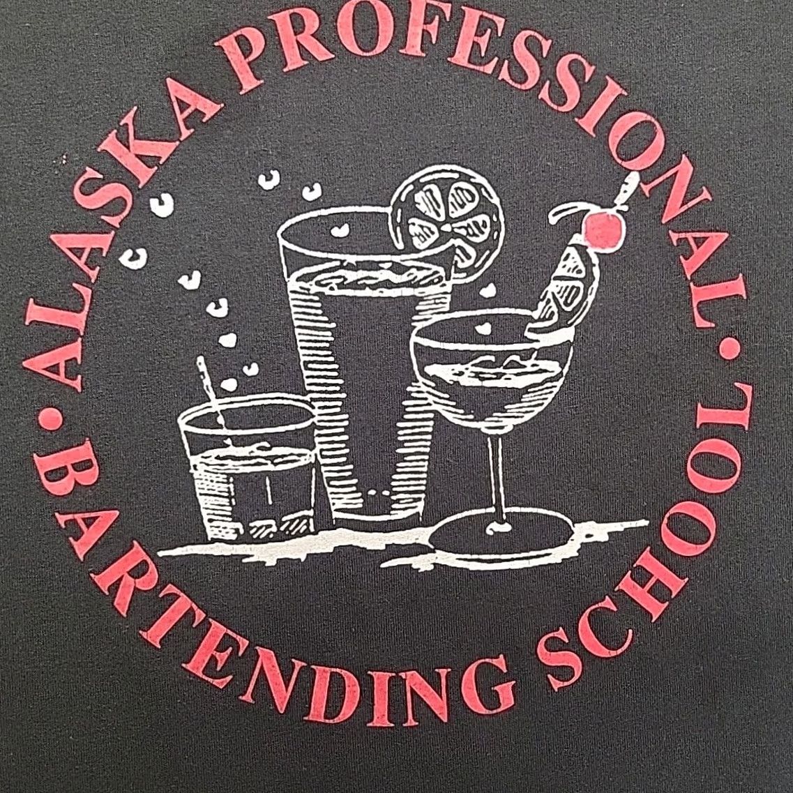 Vintage VINTAGE Alaska Shirt Mens XL Black Bartending School Single Stitch Made in USA TEE Size US XL / EU 56 / 4 - 5 Thumbnail