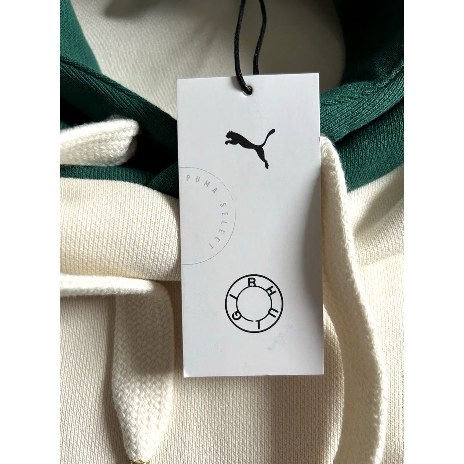 Puma PUMA X Rhuigi New York Worldwide Hoodie Sweater Hoodie Multicolor Cream Green M Mens Pullover Hooded Pockets Heavyweight Long Sleeve Size US M / EU 48-50 / 2 - 5 Thumbnail