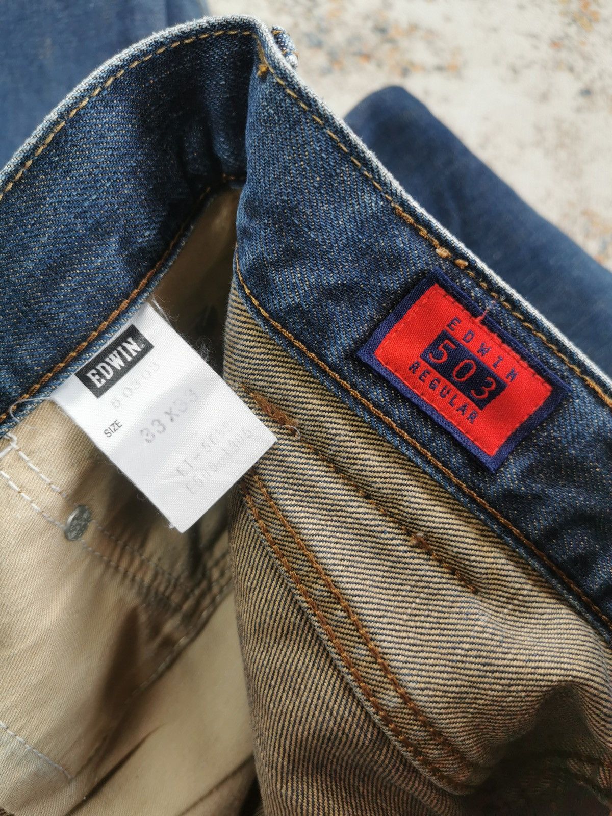 Edwin × Vintage Edwin 503 Regular Straight Jeans (LG101) Size US 32 / EU 48 - 6 Thumbnail