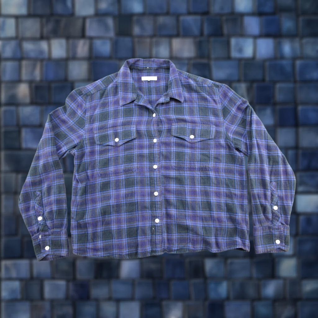 Rag & Bone RAG & BONE Blue Plaid Flannel Button-Down Long Sleeve Shirt S Women Pocket Front Button-Up Casual Vintage: No 100% Cotton, Regular Fit Size S / US 4 / IT 40 - 1 Thumbnail