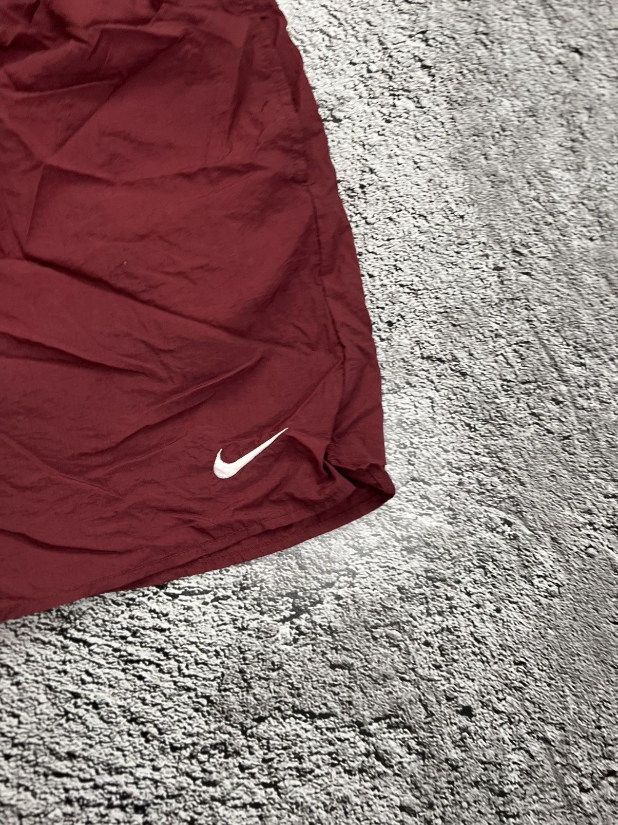 Nike × Vintage VTG 90's nike big logo swoosh nylon metal shorts Size US 34 / EU 50 - 3 Thumbnail