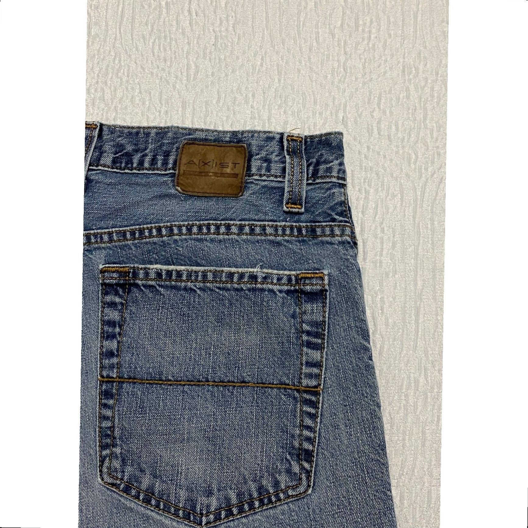 Denime Axist Jeans Mens Jeans Straight Blue Denim 36x32 Relaxed Cotton Denim 5-Pocket Classic Casual Pants Shoes? Size US 36 / EU 52 - 3 Thumbnail