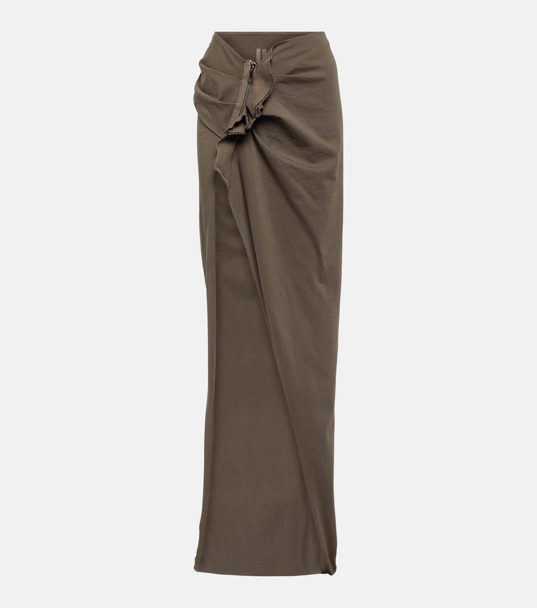 Rick Owens × Rick Owens Drkshdw Last Size Rick Owens Drkshdw Gathered Cotton Maxi Skirt Size 25" / US 0 / IT 36 - 2 Thumbnail