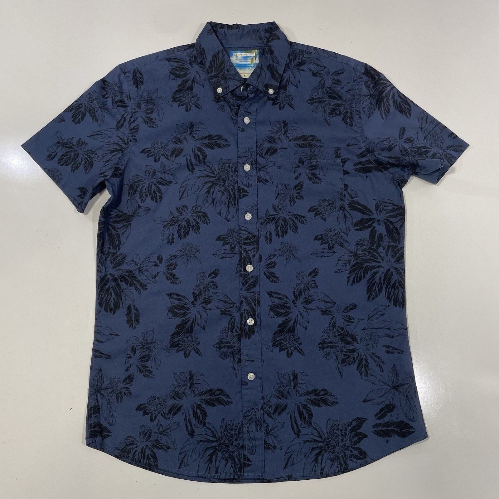 Christian Roth Georg Roth Men’s Shirt Blue Hawaii Size Medium Palm Print Size US M / EU 48-50 / 2 - 1 Thumbnail
