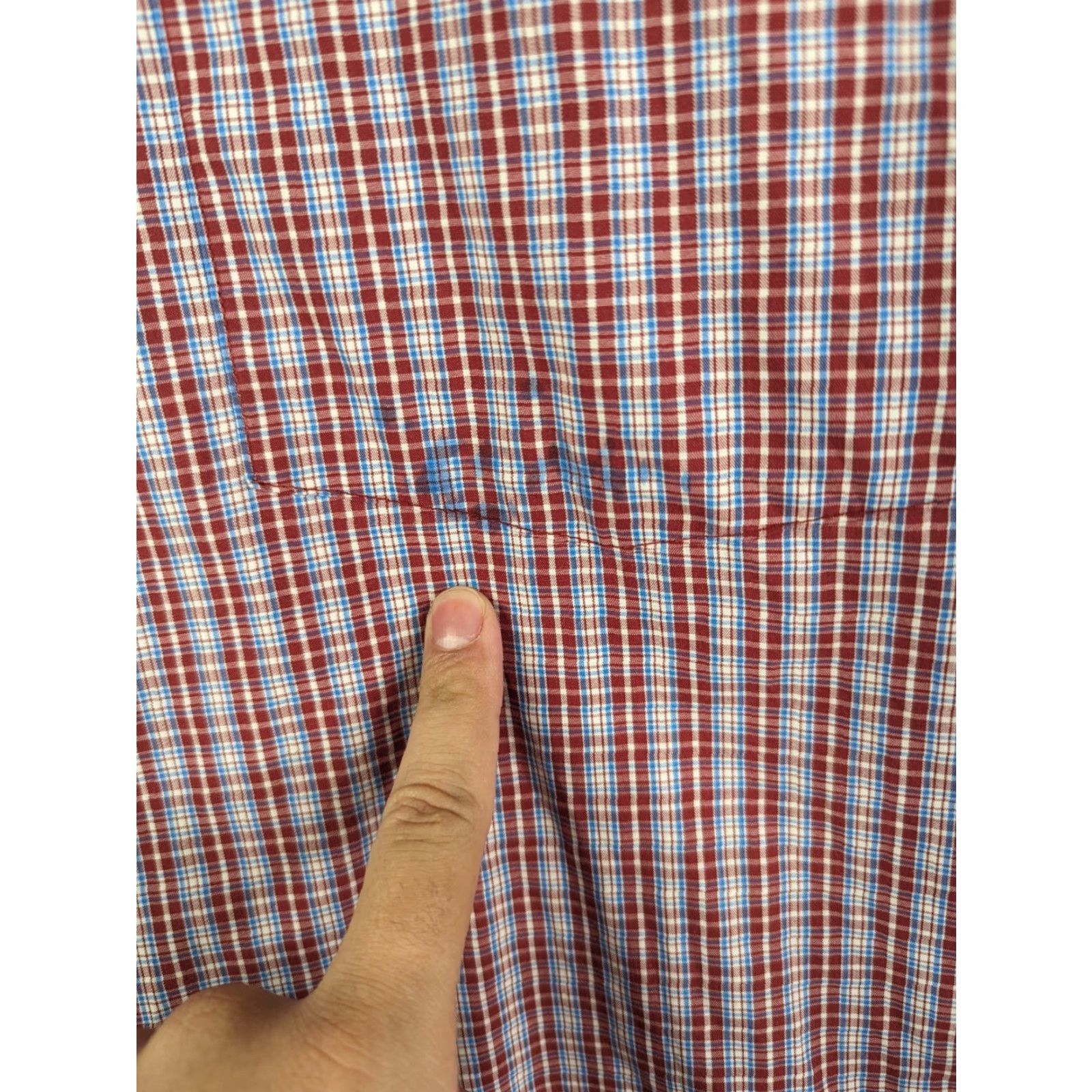 Vintage Foundry Shirt 4XLT Red Plaid Button Long Sleeve Easy Care (Defect) Size US XXL / EU 58 / 5 - 3 Thumbnail