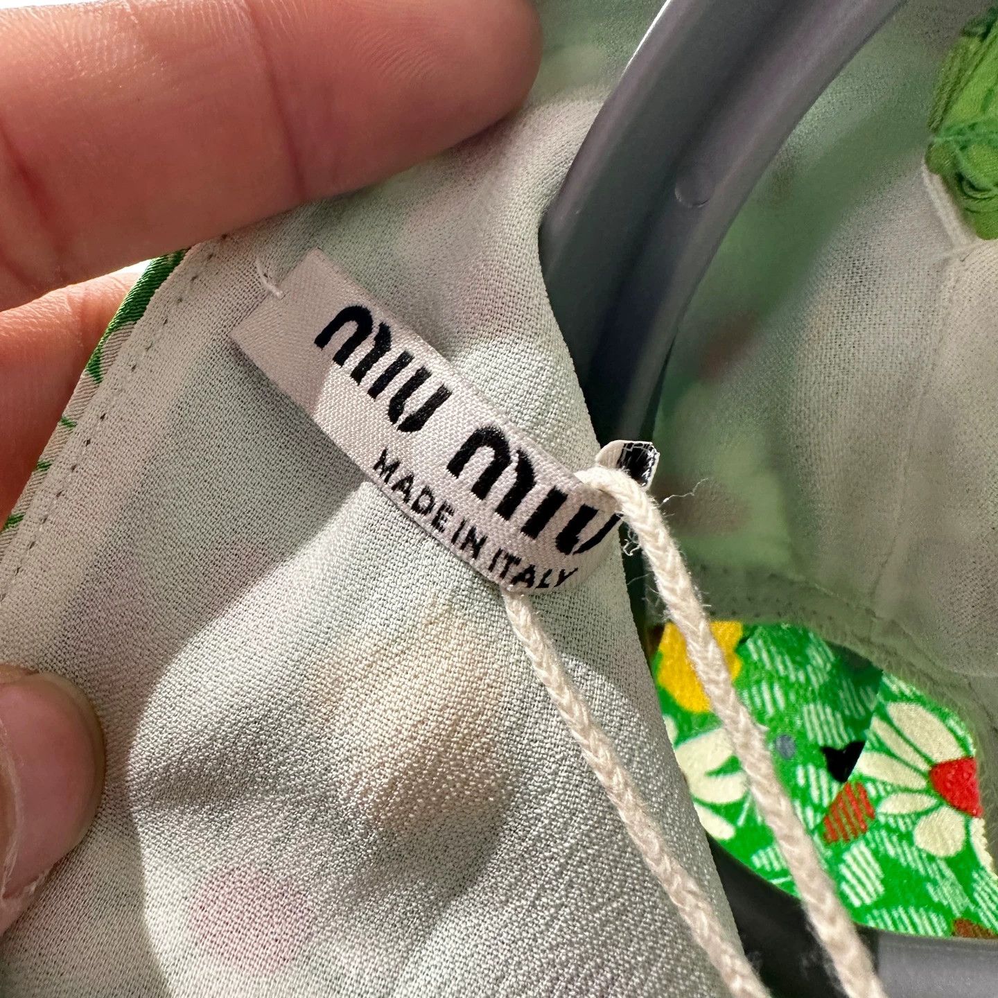 Miu Miu MIU MIU floral daisy print tie-sleeve silk short sleeve 36 Size XS / US 0-2 / IT 36-38 - 3 Thumbnail