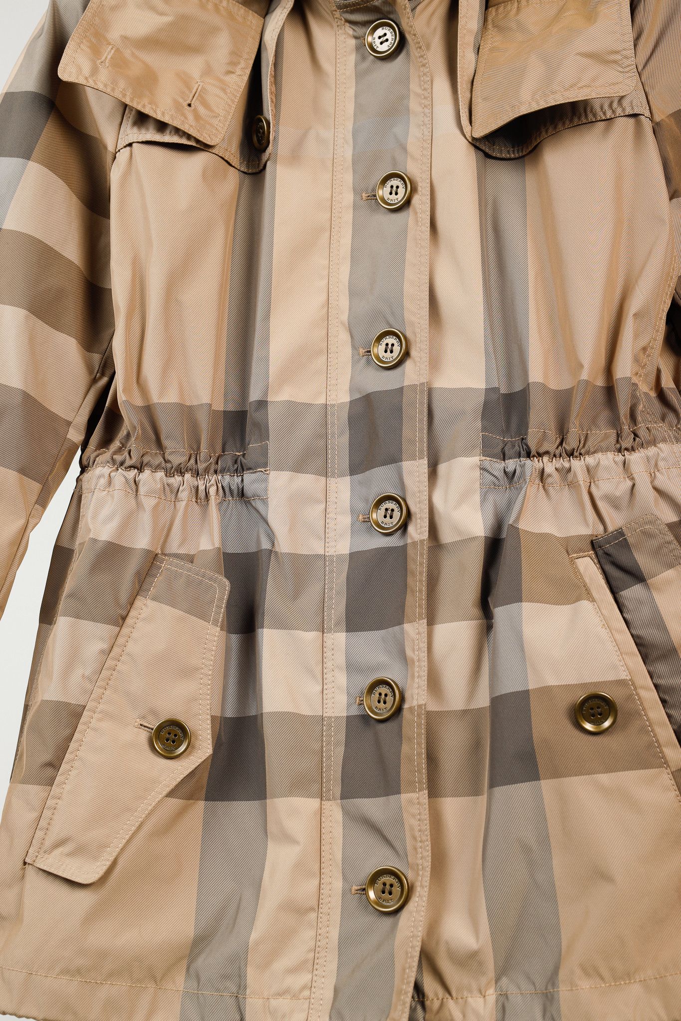 Burberry Burberry Brit Light-Brown Check Rain Jacket Size M / US 6-8 / IT 42-44 - 9 Thumbnail