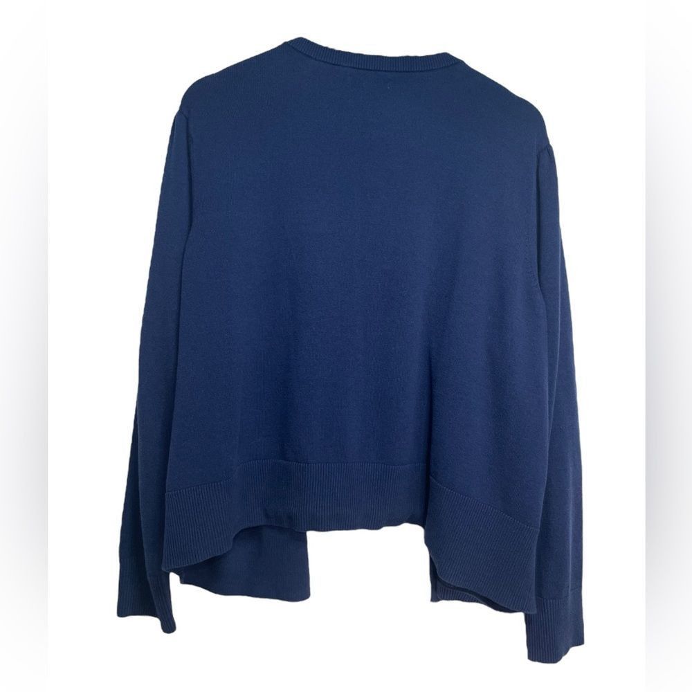 Croft & Barrow Croft & Barrow Navy Button Front Cardigan Sweater 2X Size 3XL / US 20-22 - 2 Thumbnail