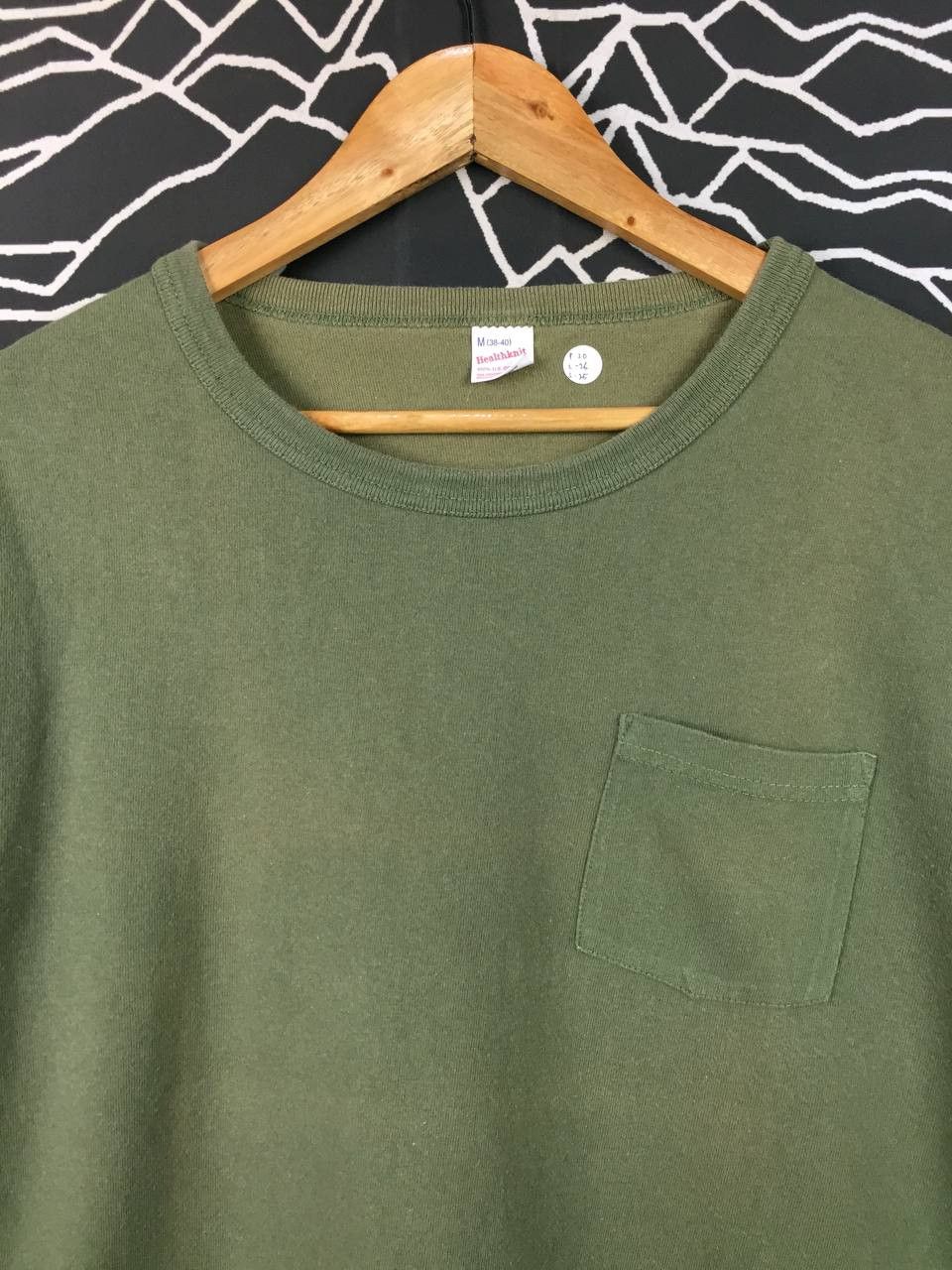 Vintage Vtg Healthknit Olive Green Workwear Style Long Sleeve Tee Size US M / EU 48-50 / 2 - 3 Thumbnail