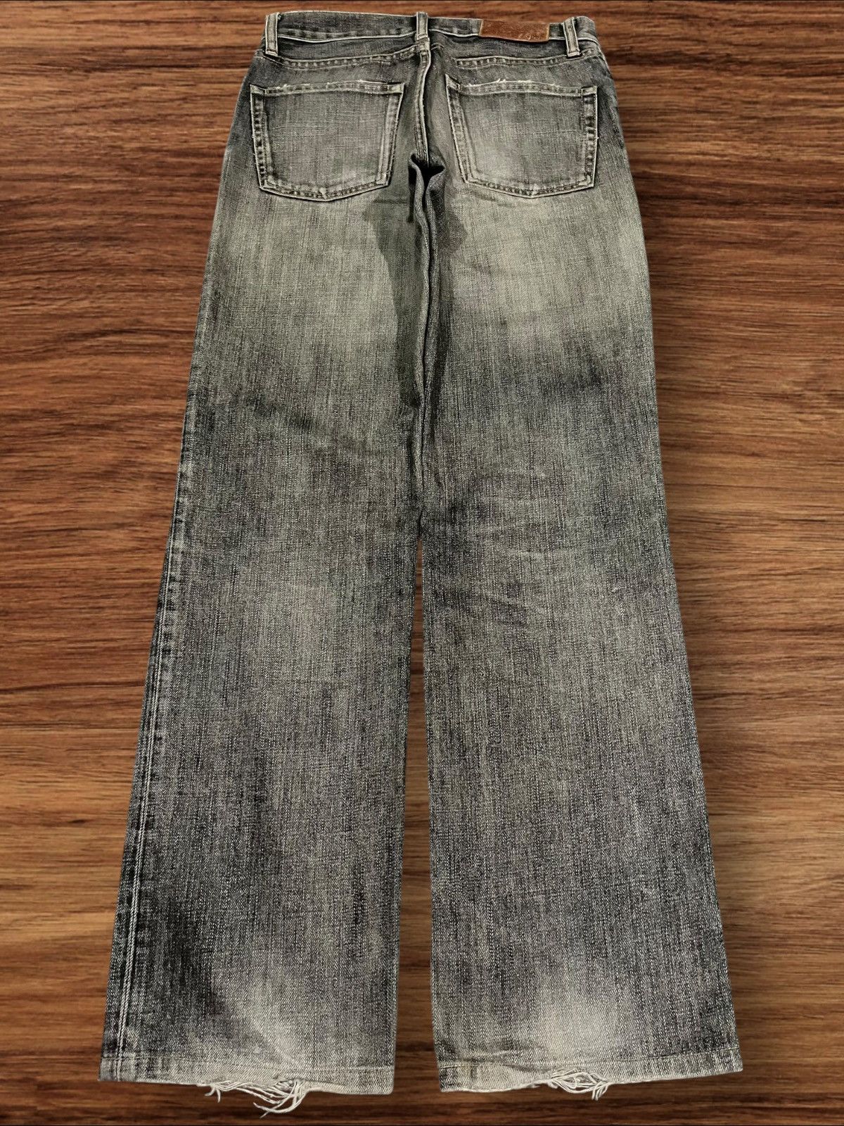 Japanese Brand × Jun Takahashi × Uniqlo Vintage Japanese Brand Uniqlo Rusty Grey Washed Frayed Jeans Size US 28 / EU 44 - 2 Thumbnail