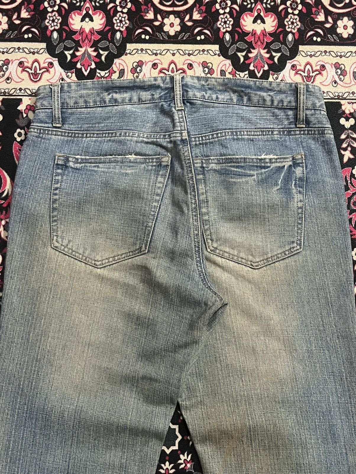 Karakuri Tamashii ⚡️Distressed⚡️Vintage Japanese Fish Koi Embroidery Mud Jeans Size US 34 / EU 50 - 7 Thumbnail